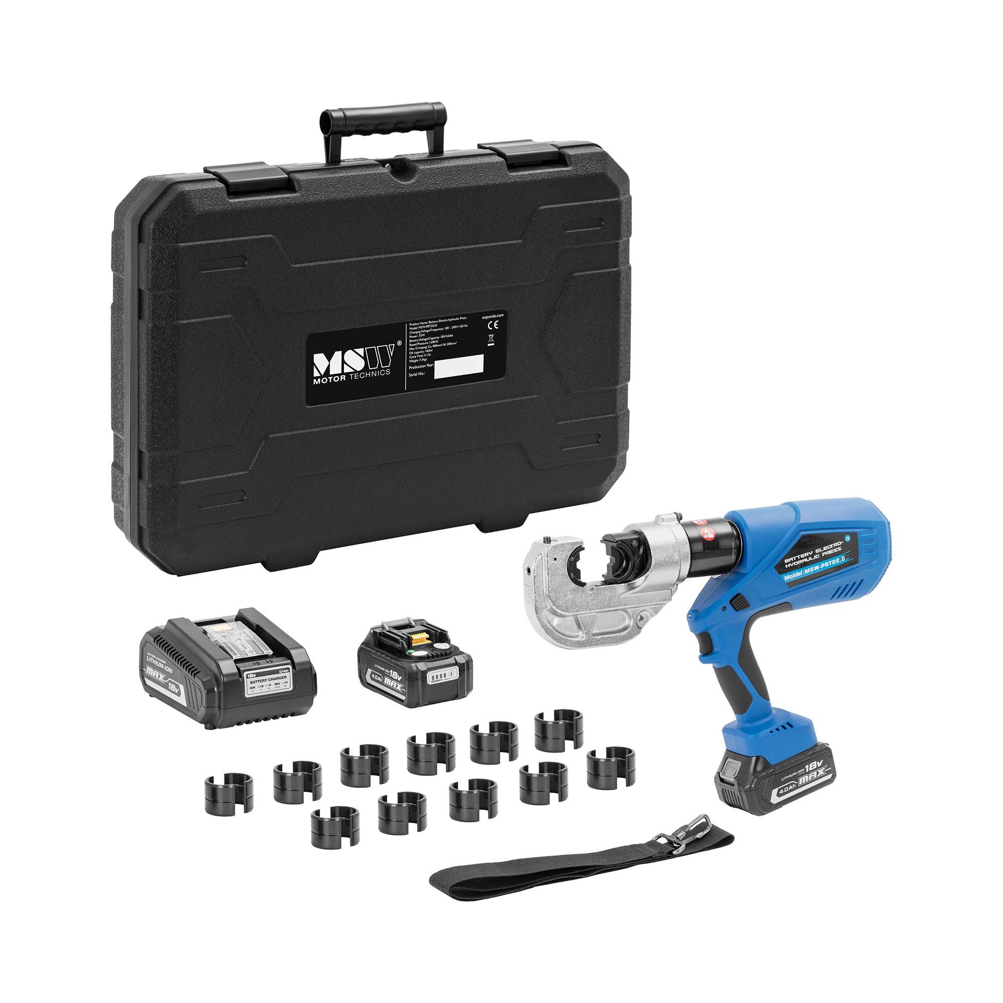 MSW Crimpzange Presszange hydraulisch 16 bis 400 mm² Sechskantpressung 120 kN