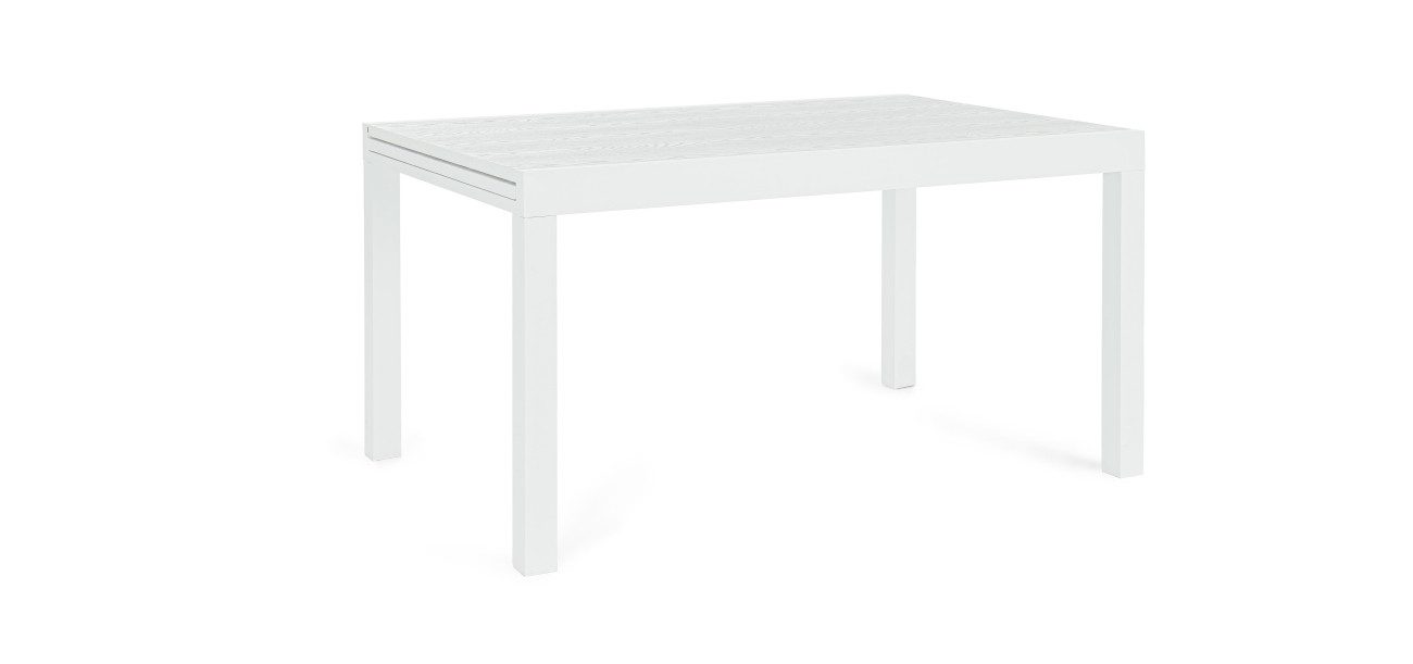 Bizzotto Esstisch Cliv Ausziehbar 135-270x90 cm, Weiß, Ausziehbar: 135-270 cm