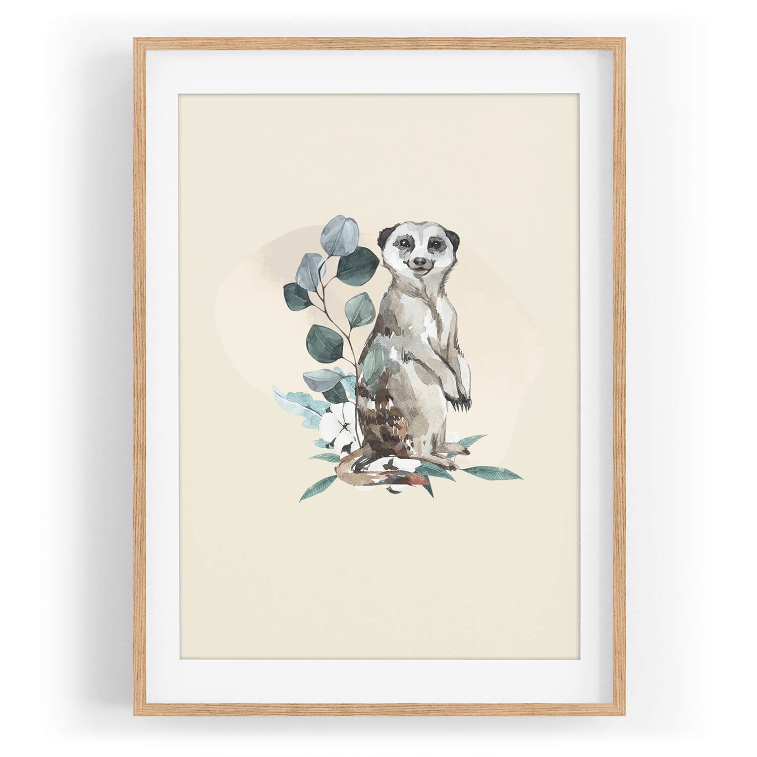 Sinus Art Wandbild Wandbild Tier Motiv Erdmännchen Blumen Pflanzen Süß Niedlich. € 35,00