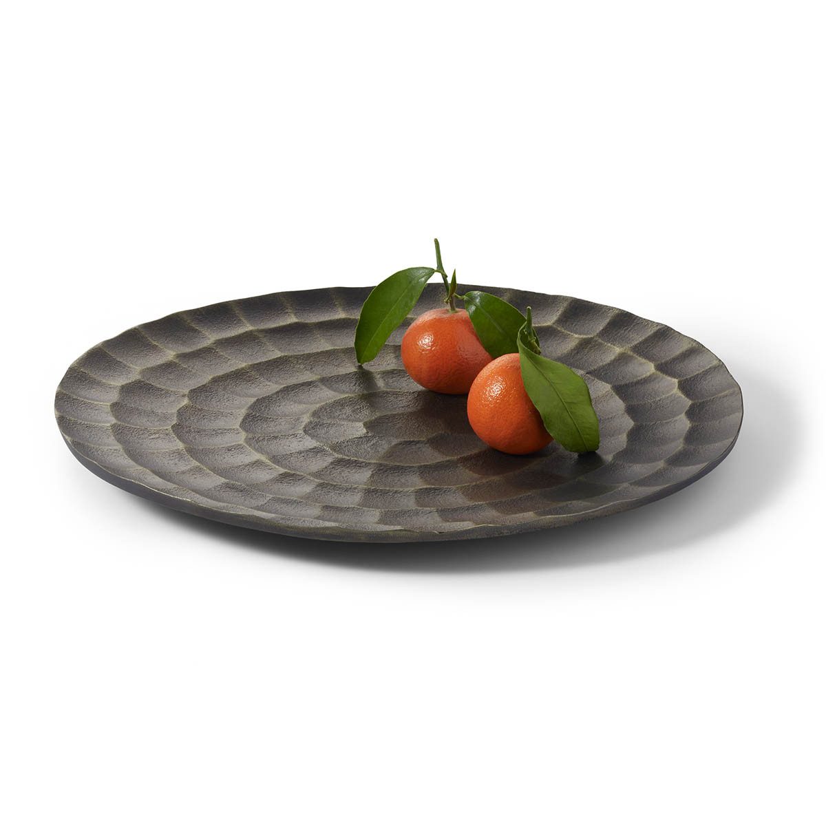 Philippi Design Dekotablett Sunset Platte Ø: 42 cm, Aluminium, Antik-Messing finish