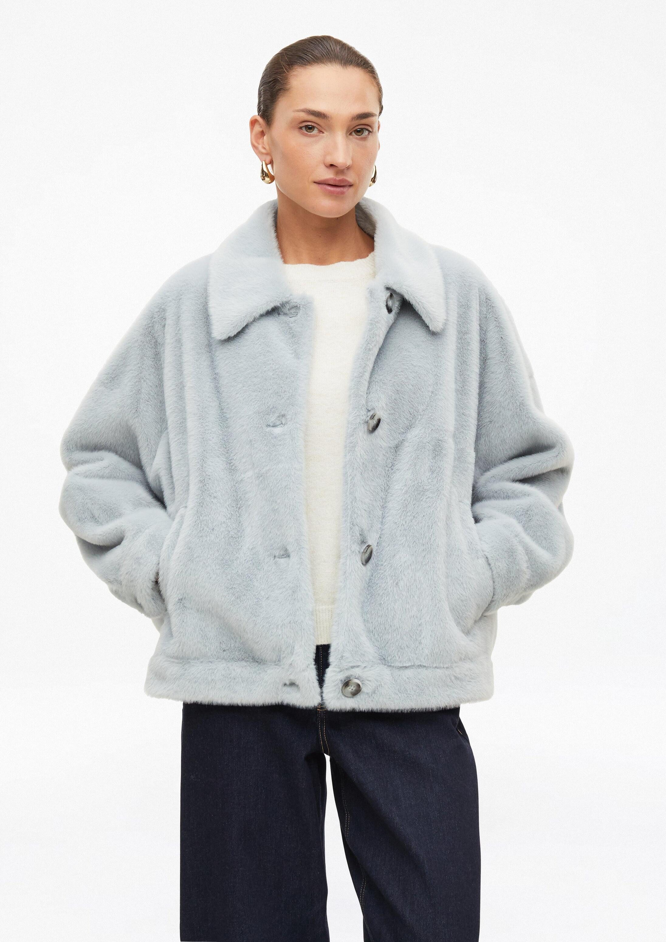 s.Oliver Funktionsjacke Outdoor-Jacke Fake-Fur-Jacke im Relaxed Fit