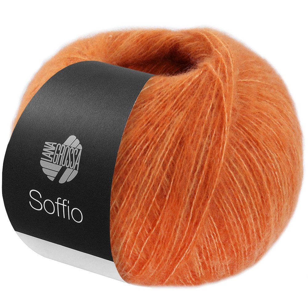 LANA GROSSA SOFFIO Häkelwolle, 215 m (flauschiges Lace-Garn aus Merino- & Baumwolle), 25 g
