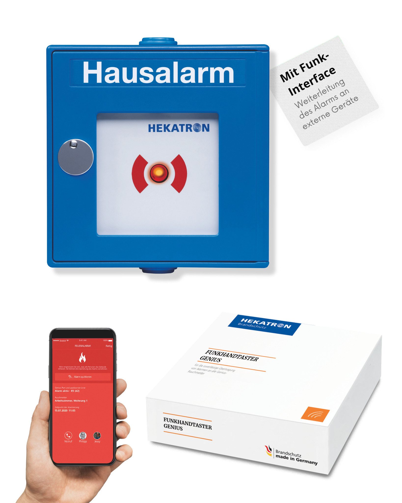Hekatron Funkhandtaster Genius Rauchmelder