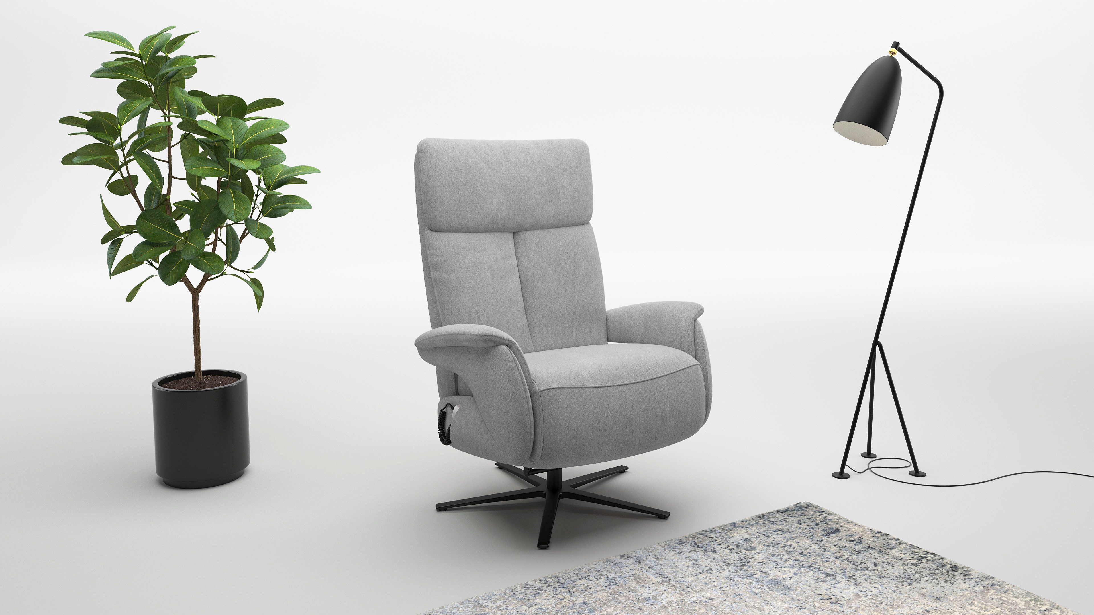 sit&more TV-Sessel Triple Seven Xtra large, bis 200kg belastbar, mit Herz-Waage Funktion, inkl. Kopfteil- & Drehfunktion, wahlweise mit Akku und Aufstehhilfe