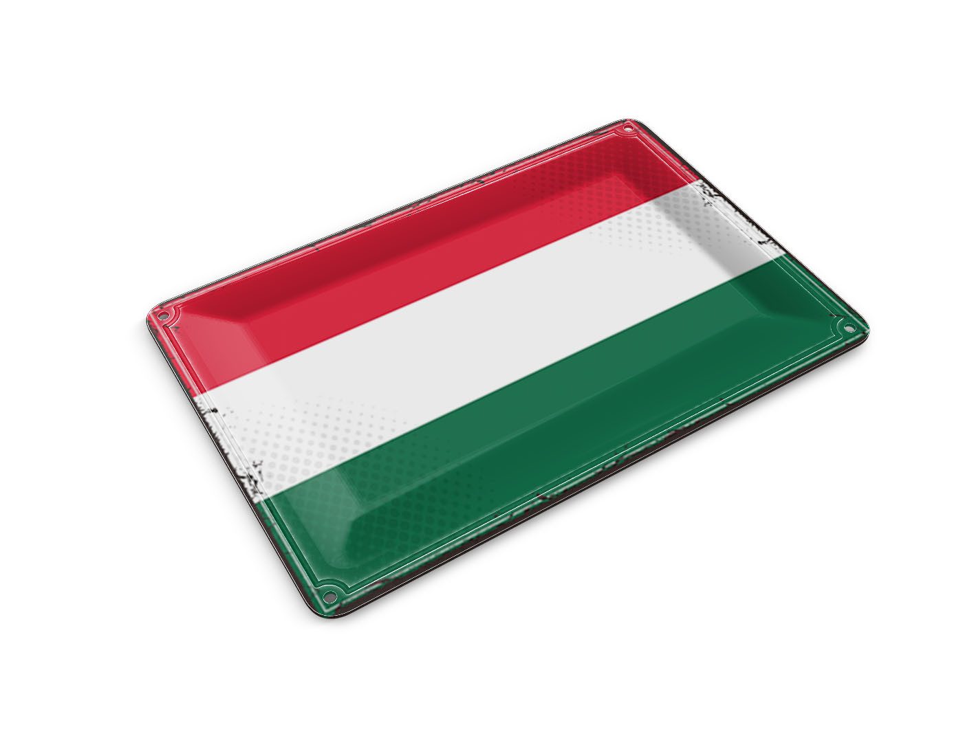 Femer GmbH Postkarte Flagge Ungarns 14x10 cm Retro Flag of Hungary, unfrankiert