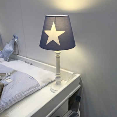 AURUM Tischleuchte Tischlampe mit Stern, blau/weiss, Höhe 44,5cm, ohne Leuchtmittel, je nach verwendetem Leuchtmittel