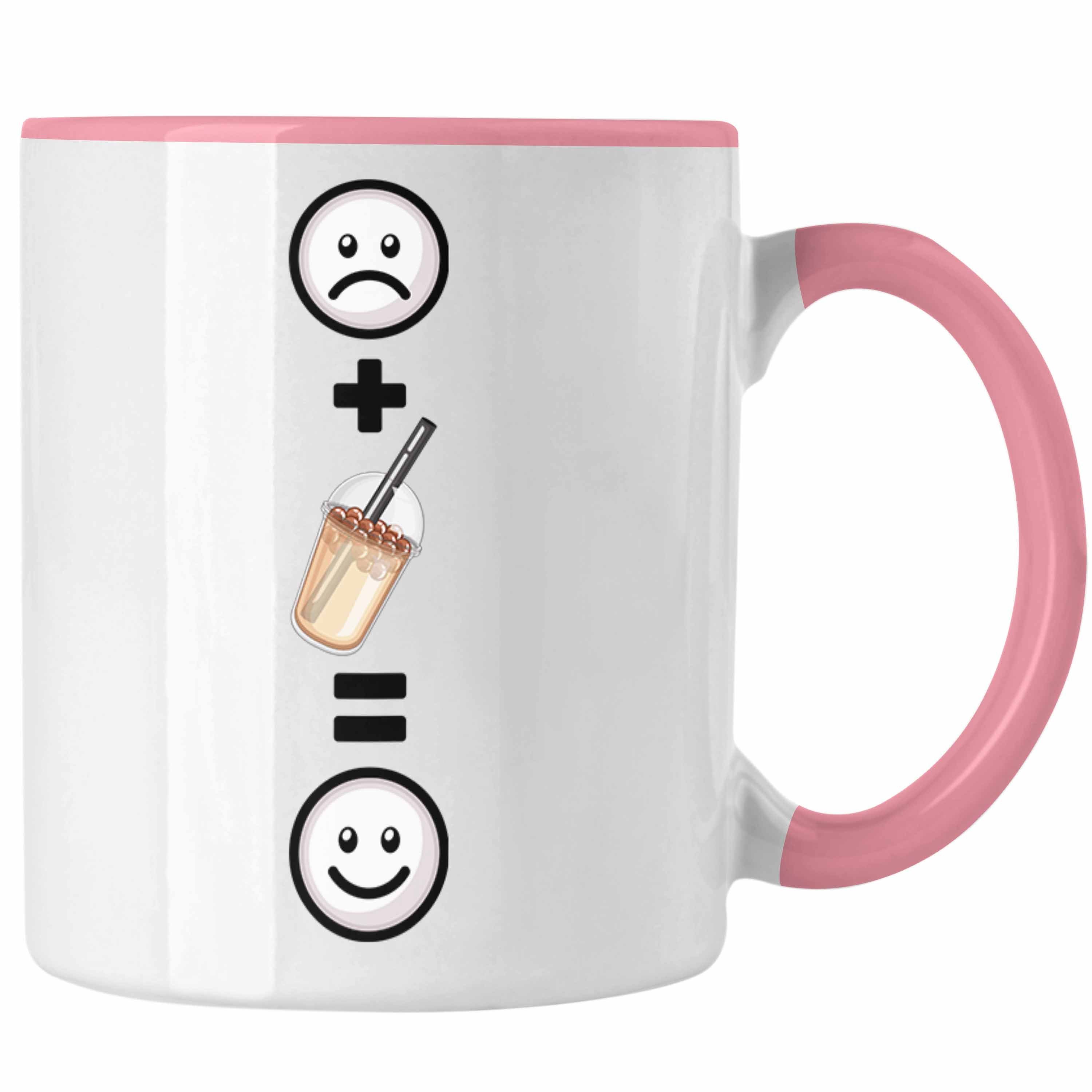 Lustige Geschenkidee Tasse Tea Fans für Trendation Rosa Bubbletea :( Geschenk Bubble Tasse