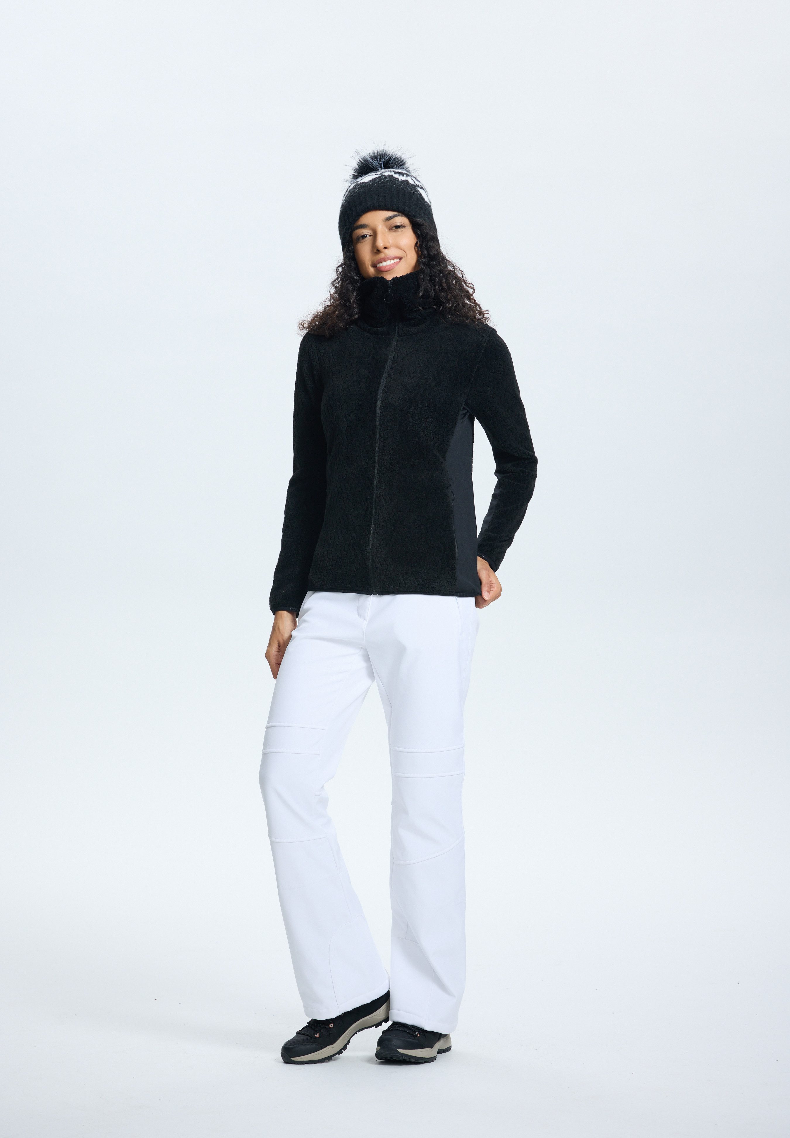 Icepeak Fleecejacke ICEPEAK ELLAVILLE sportlicher Stil, schnell trocknendes Thermal-Material