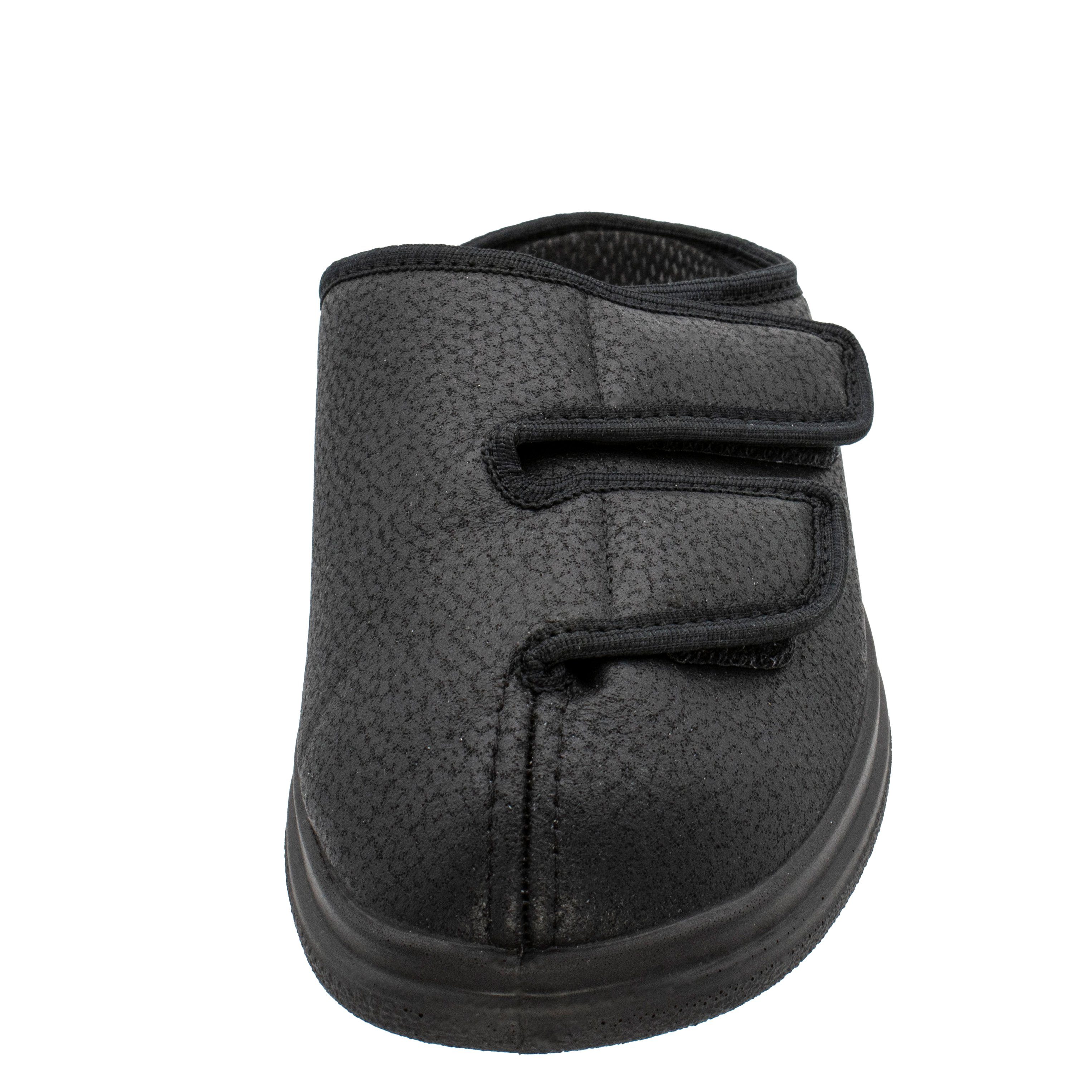 Fischer-Markenschuh Ortho Hausschuh Pantoffel, Weite K, Klettverschlüsse, Einlegesohle herausnehmbar