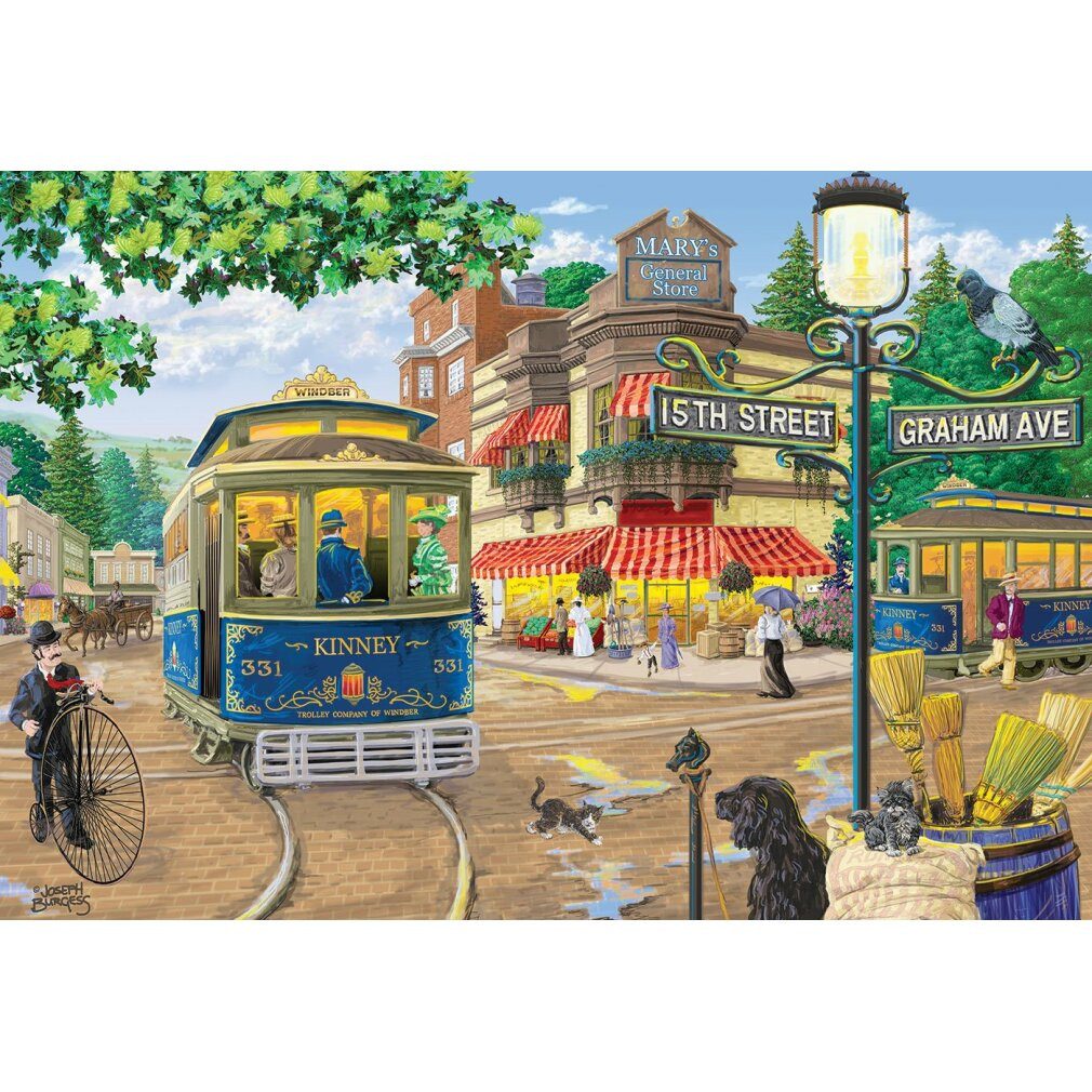 Wooden City Puzzle Holzpuzzle Victorian Street 2in1, 400 Teile ECO, Puzzleteile