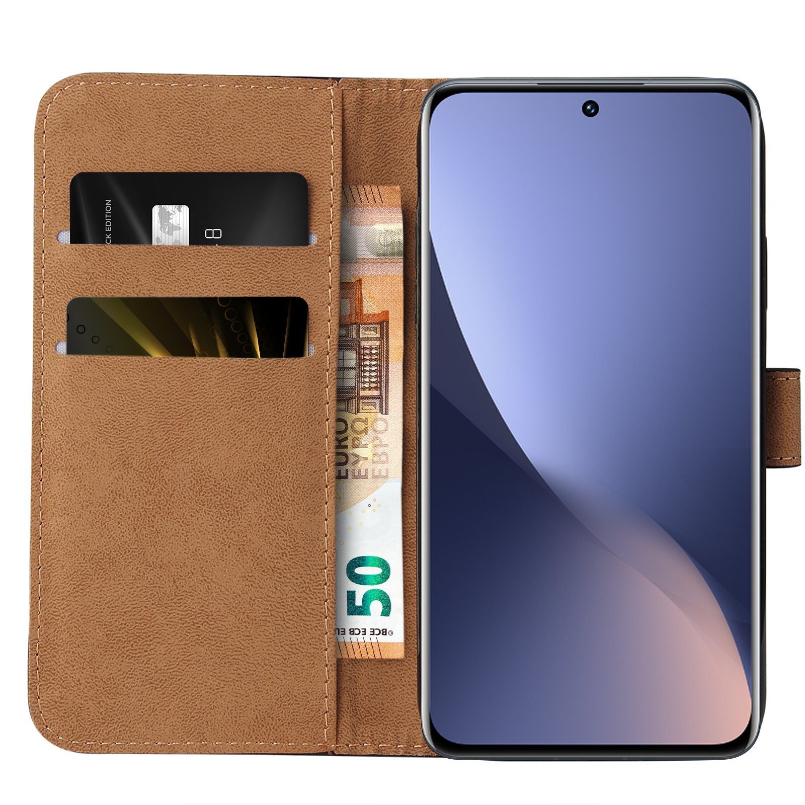 Tec-Expert Handyhülle Klapp Hülle für Xiaomi 12 / 12X 6.28 Zoll, 6.28, Flip Case für Xiaomi 12 / 12X