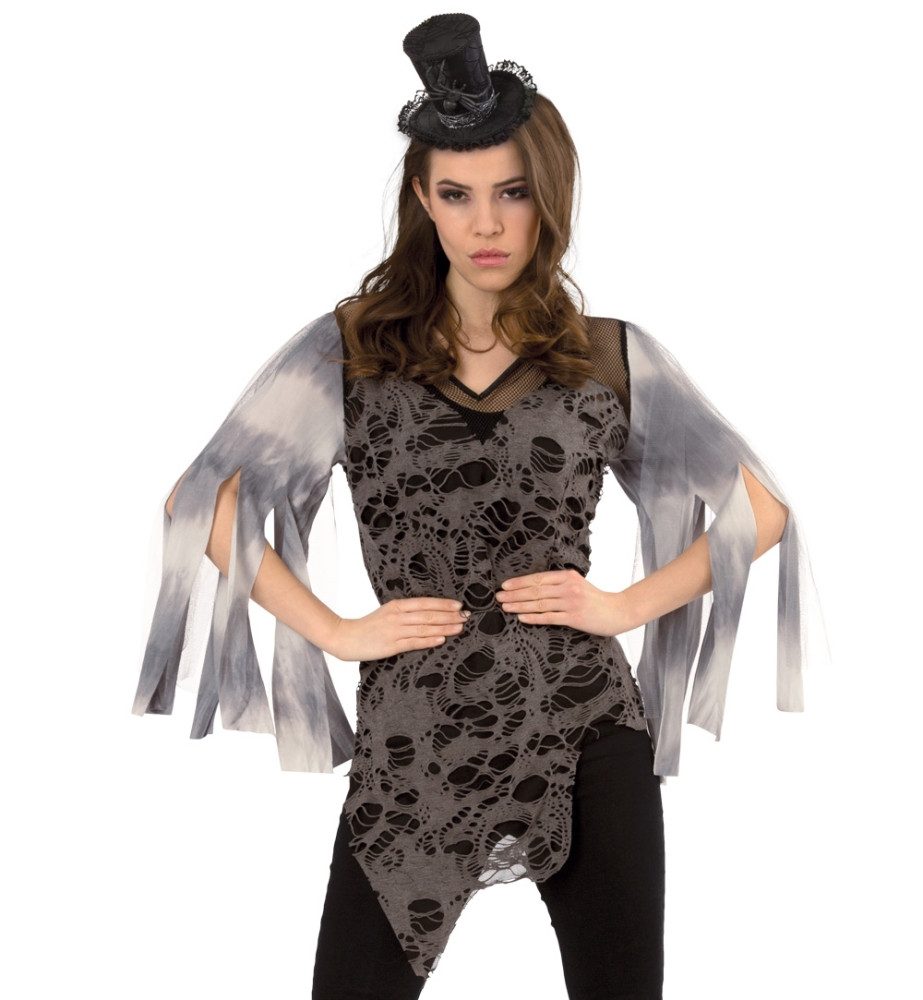 Zombie-Kostüm Damen Zombie Horror Mystic Longshirt Shirt Halloween Karneval