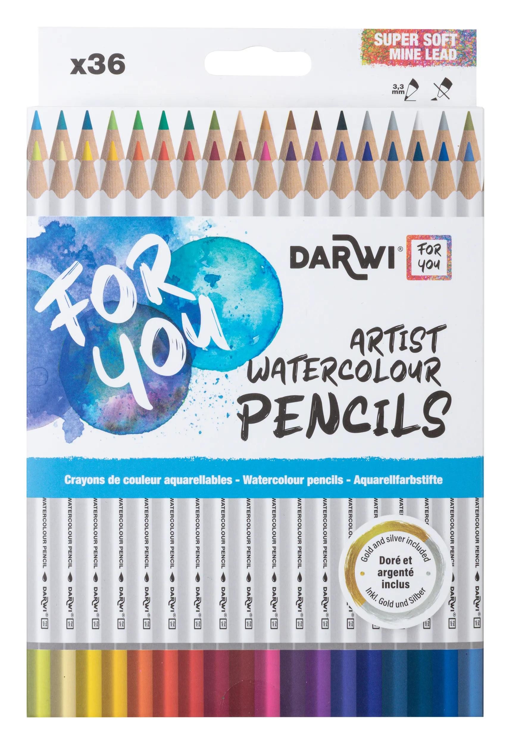 Darwi Dekorierstift 4x DFY 36 Aquarellfarbstifte DF2200036K01C Buntstift