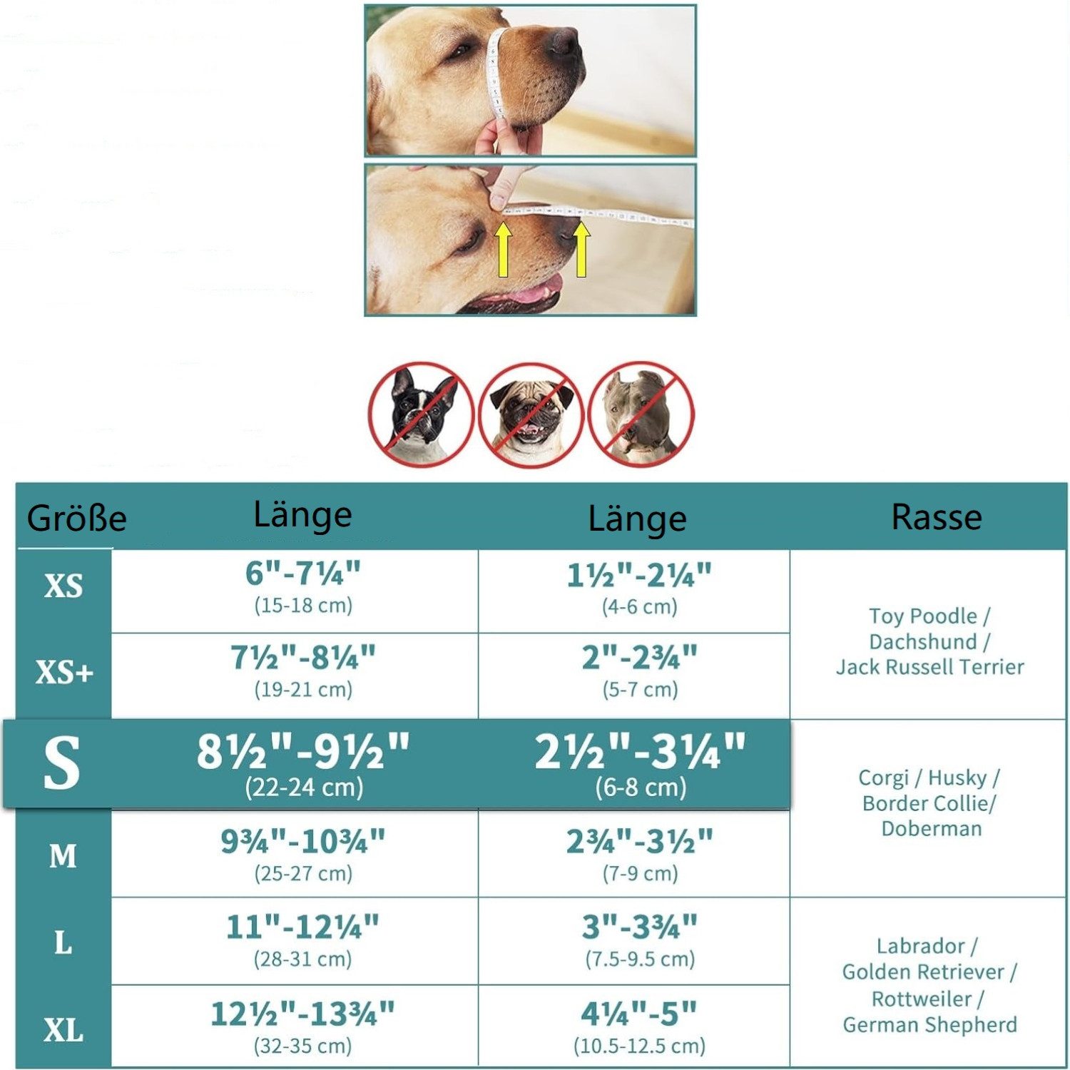 BYSURE Maulkorb, Maulkorb für Hunde, weicher Maulkorb aus Mesh, verstellbar günstig online kaufen