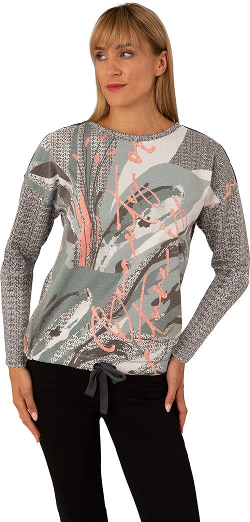 Estefania for woman Sweatshirt 189-7648 in Allover-Print mit Tunnelzug im Bund