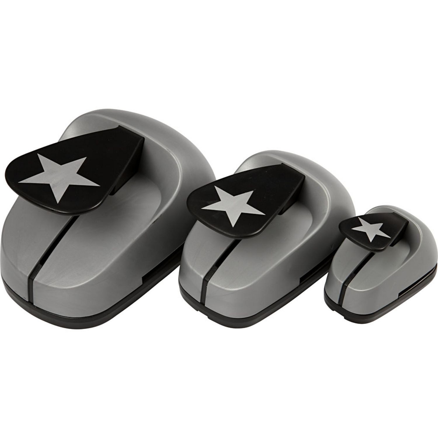 creativ company Stempel Creativ Company Stanzer-Set, Stern, Größe 25+49+75 mm, 3 Stk