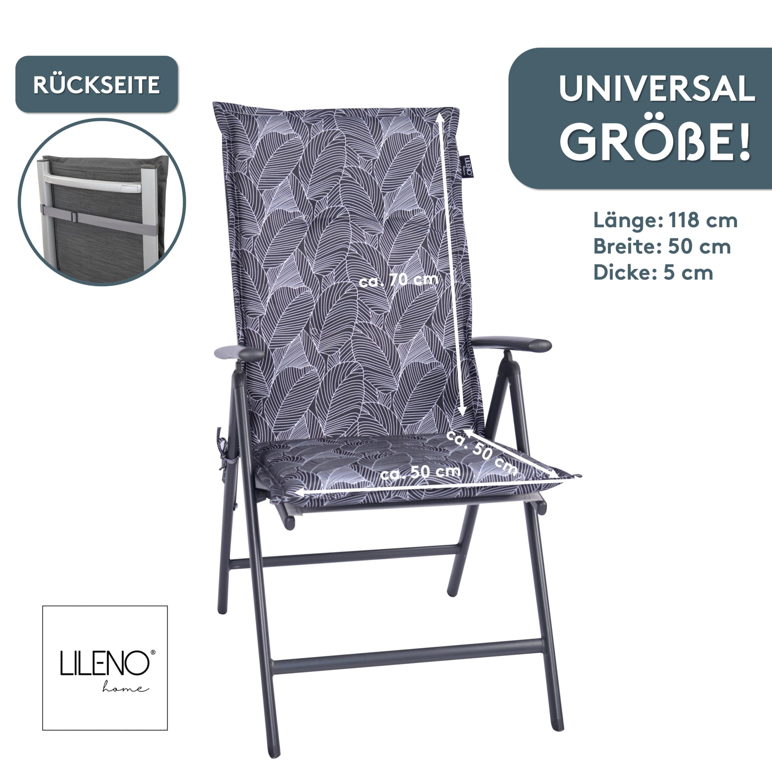 LILENO HOME Hochlehnerauflage Gartenstuhl Auflage, bequeme günstig online kaufen
