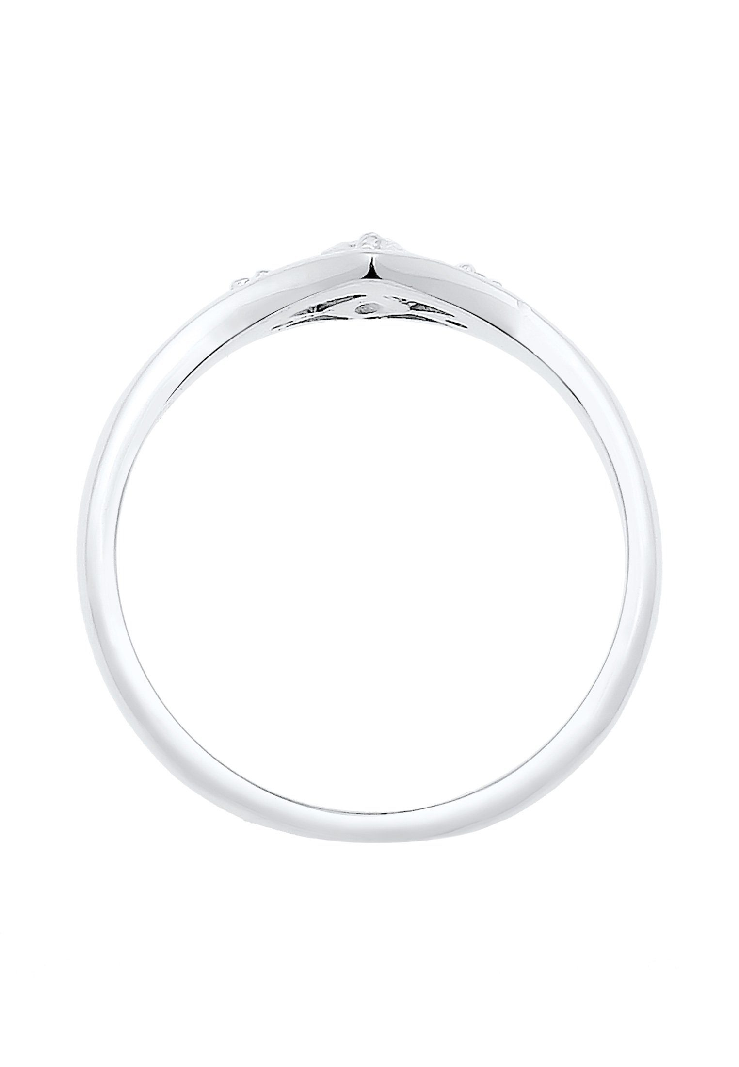 Elli Verlobungsring Zirkonia Weiß 925 Sterling Silber
