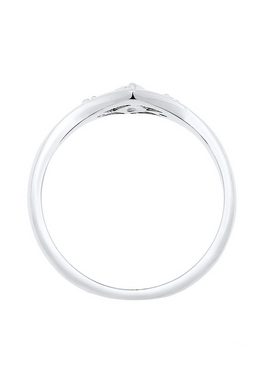 Elli Verlobungsring Bandring Zirkonia Marquise Vintage 925 Silber