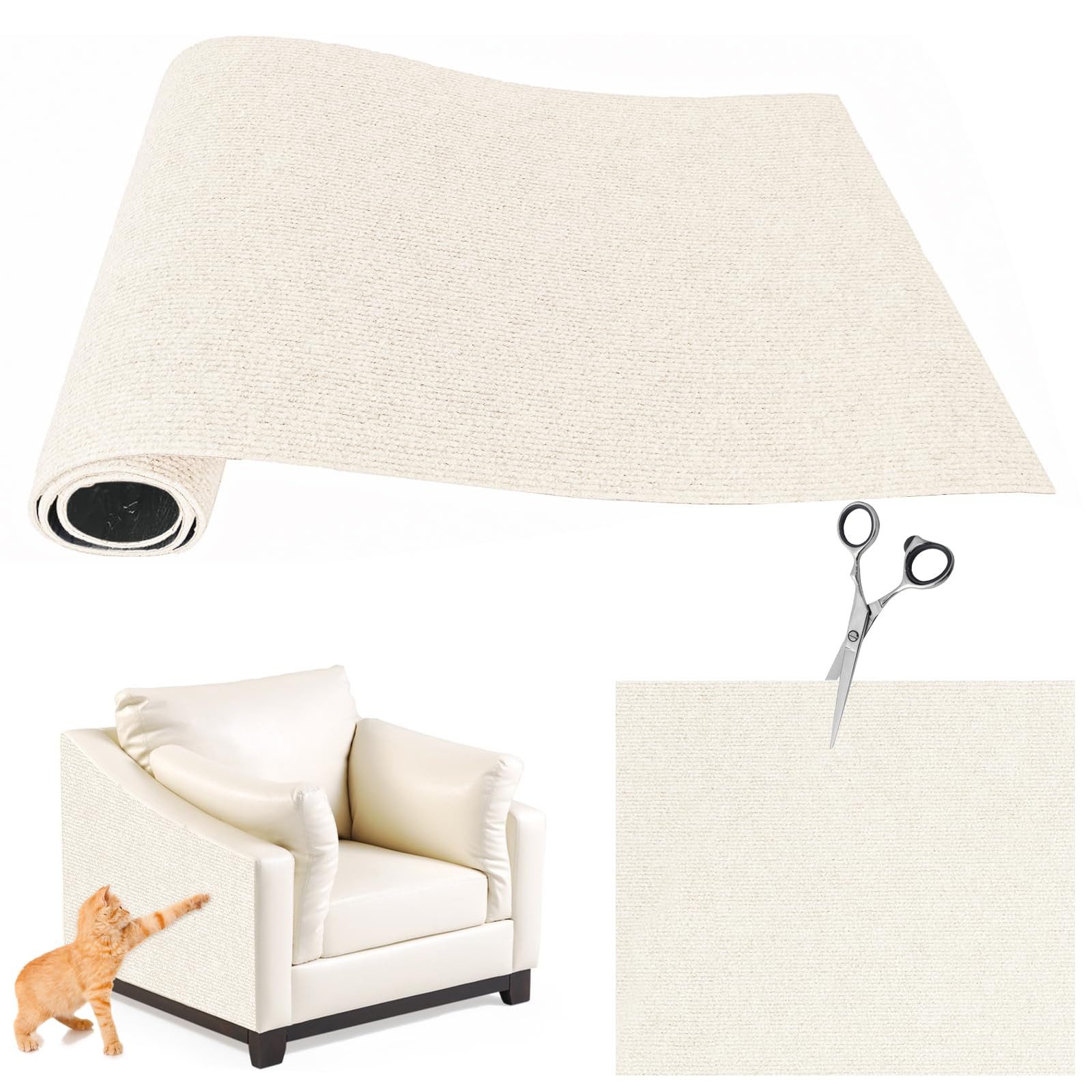 Ledander Kratzmatte Selbstklebende Kratzteppich Katze Wand Kratzschutz Sofa günstig online kaufen