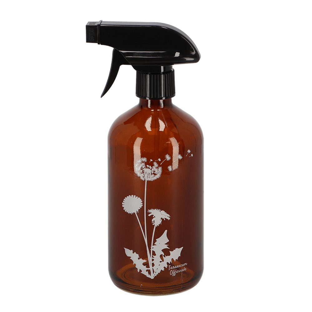esschert design Zerstäuberflasche 2er-Set Sprühflaschen - braun - 0,5 l – Wildflower-Motiv