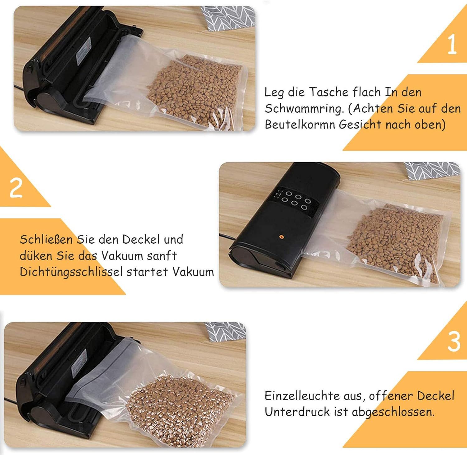 ZLDM Vakuumierer Automatischer Vakuumierer für Lebensmittel, Doppelpumpen-Vakuum, 120W, Rollenbreite 28,00 cm, 120,00W, Automatische Vakuumfunktion für einfache Anwendung