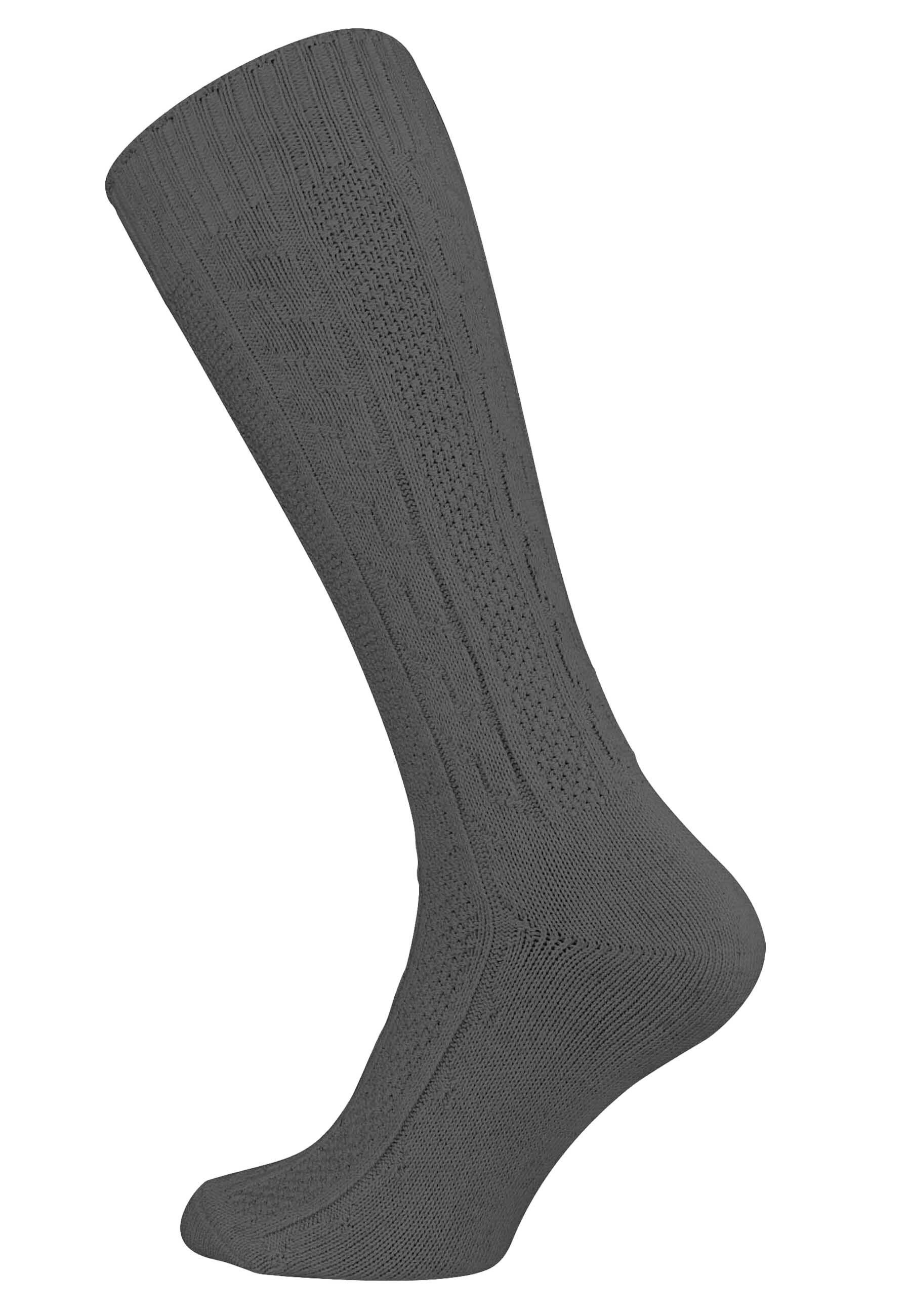 (2-Paar) mit Prime® Zopfmuster Cotton Socken anthrazit