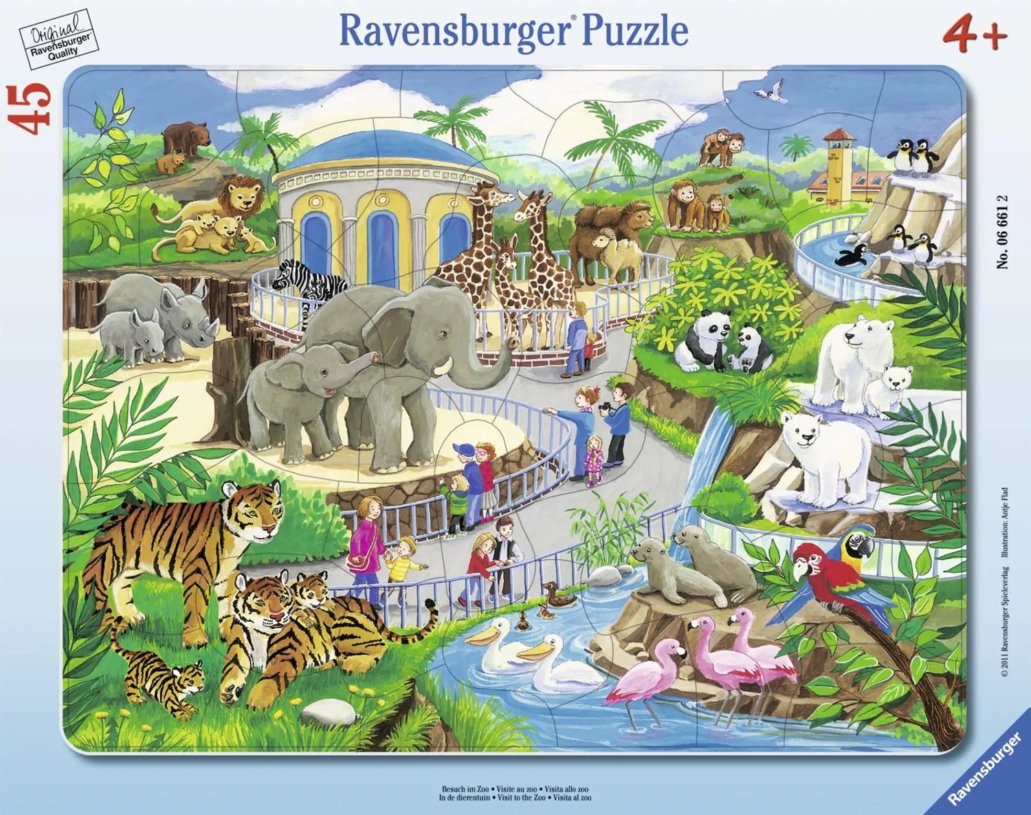 Ravensburger Puzzle Besuch im Zoo. Rahmenpuzzle, Puzzleteile günstig online kaufen