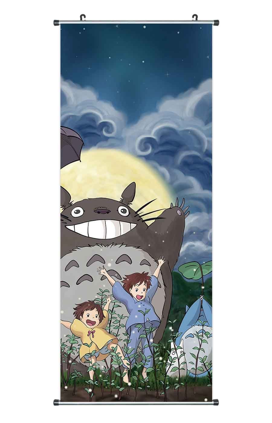 GalaxyCat Poster Mein Nachbar Totoro Rollbild aus Stoff, Kakemono, Sprösslinge wachsen, Sprösslinge wachsen Rollbild / Kakemono