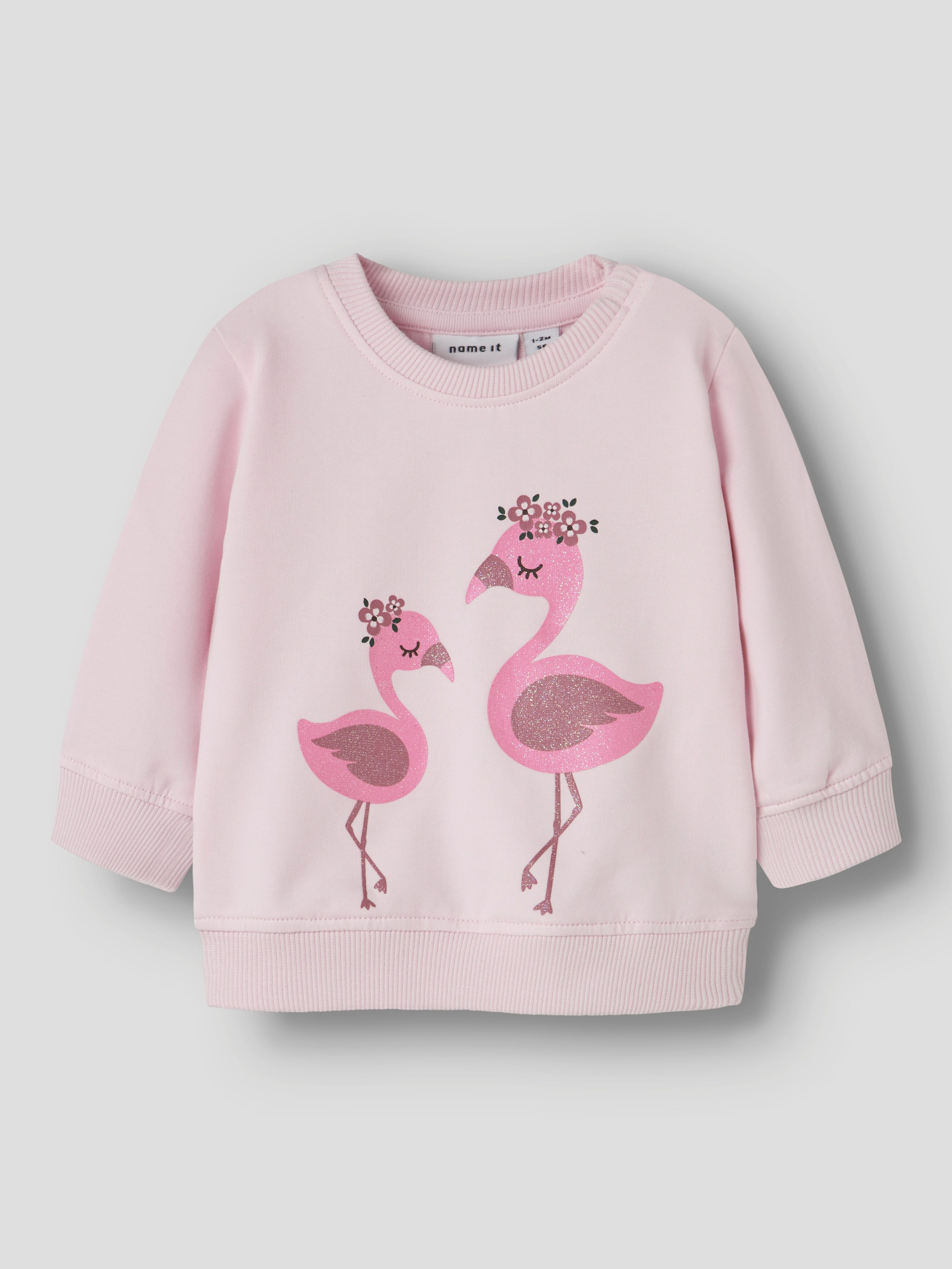 Name It Sweatshirt NBFHALL LS LIGHT SWEAT UNB Baumwollmischung, regular fit, Glitzerprint