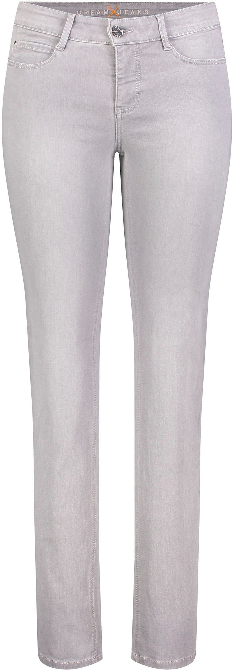 MAC Stretch-Jeans Dream mit Stretch grey perfekten silver für light Sitz den