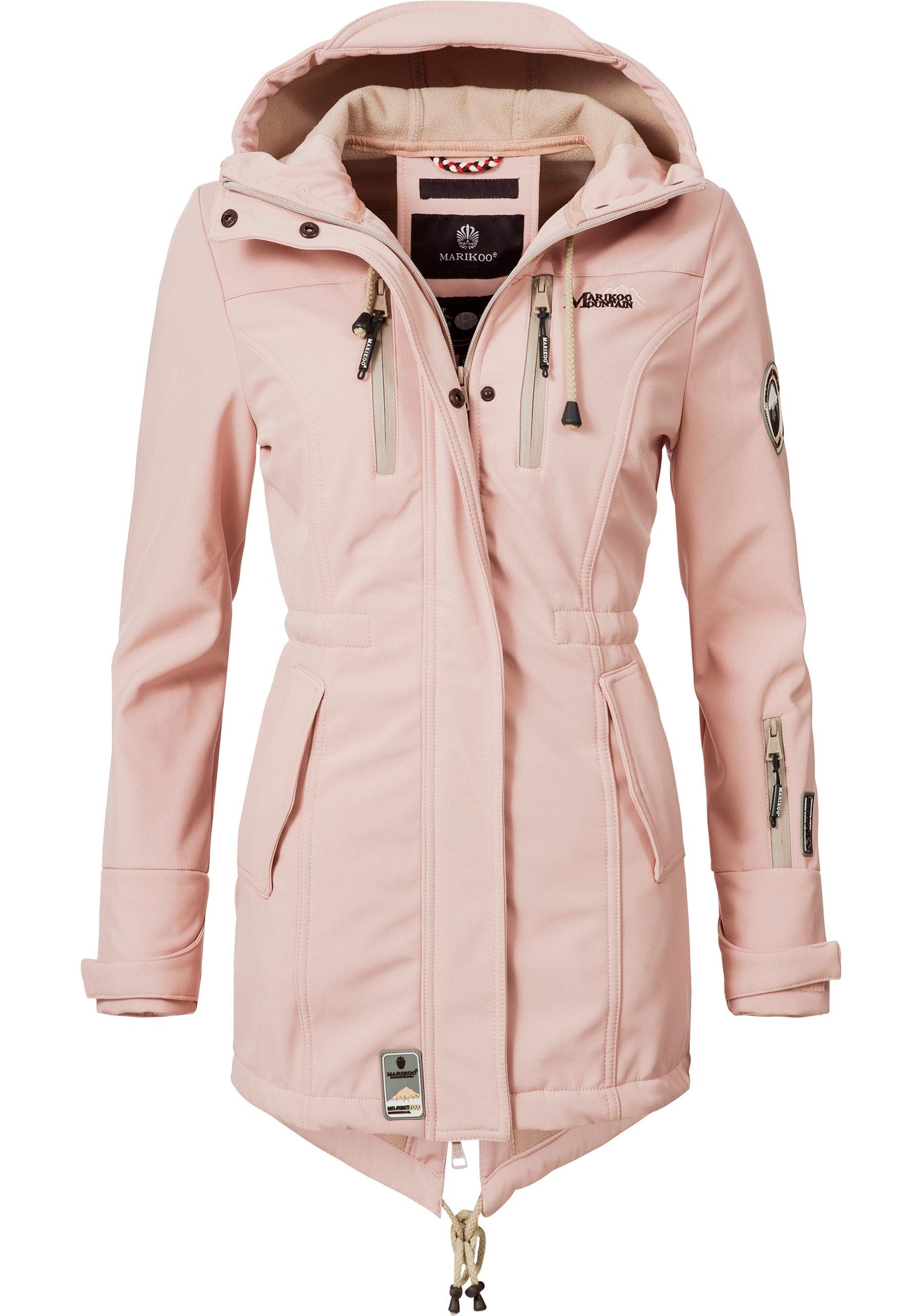 Marikoo Funktionsmantel Zimtzicke Wasserdichter Softshell Parka mit Kapuze