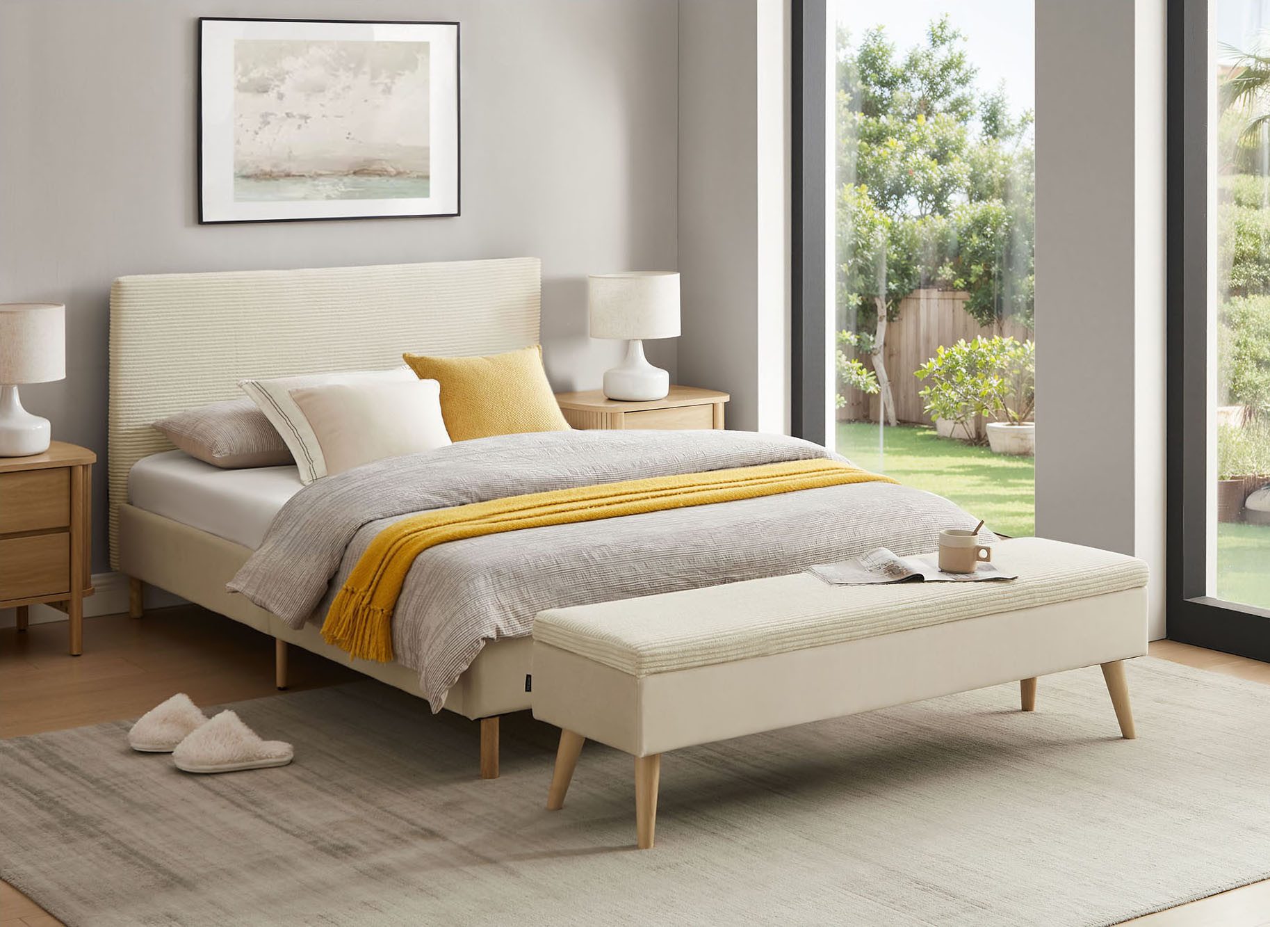 Home affaire Bettbank Armandine mit Stauraum, wahlweise in den Breiten 140c günstig online kaufen