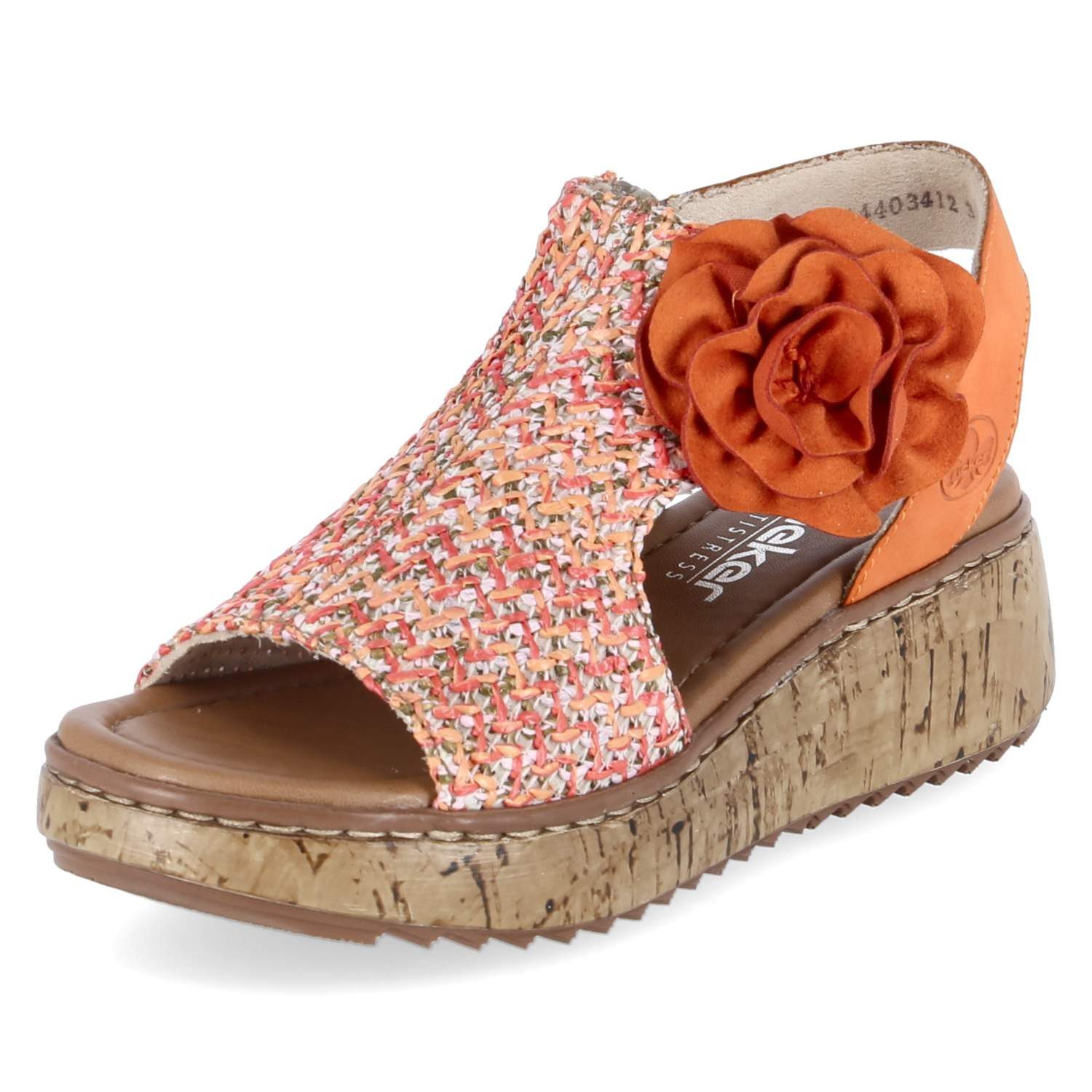 Rieker Rieker Flache Sandalen V1783-90 Damen Textil & Synthetik orange Sandalette – Bild 2 von 5