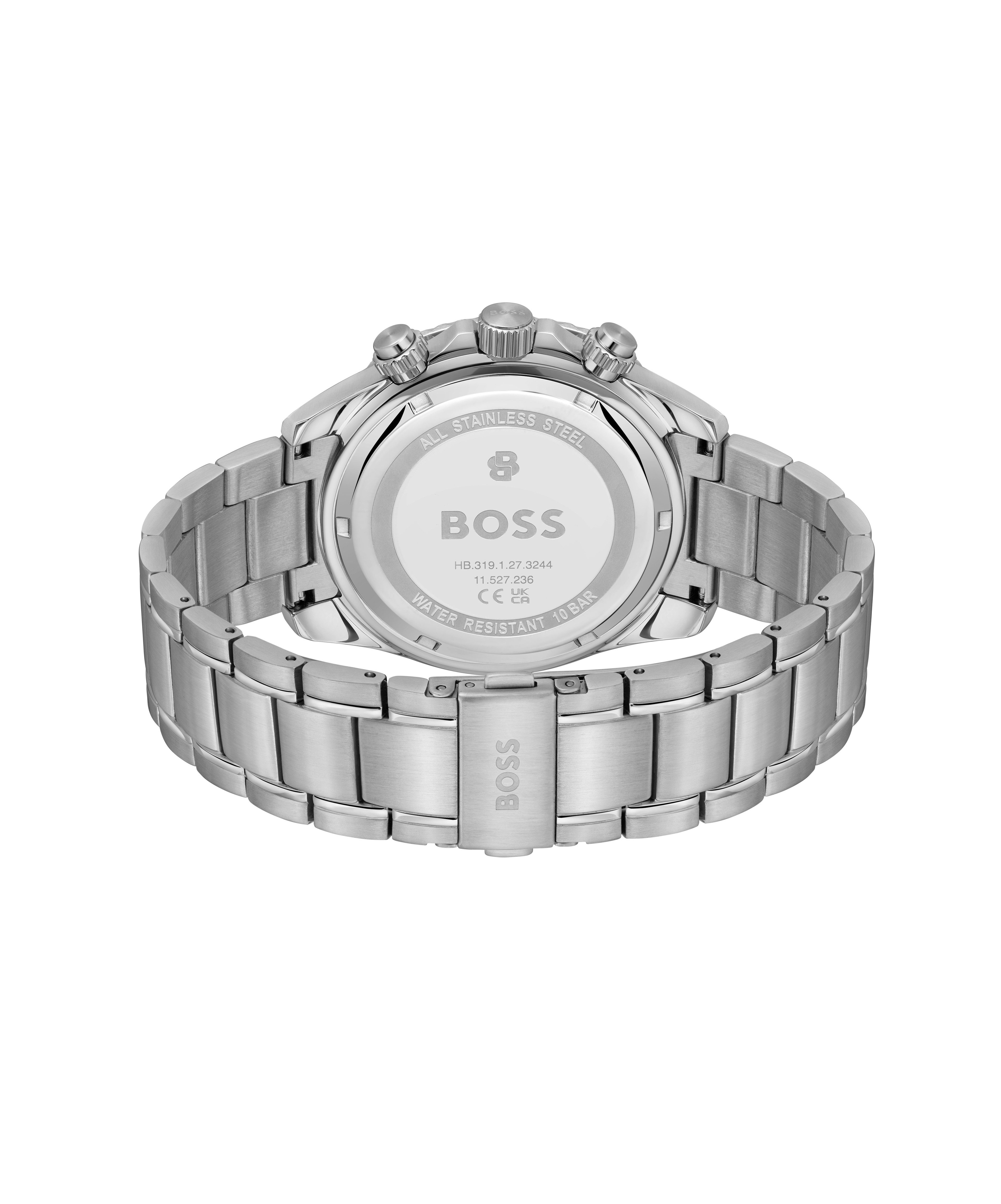 BOSS Chronograph SEALINER 1514366, Quarzuhr, Armbanduhr, Herrenuhr, Edelstahlarmband, analog, Tag