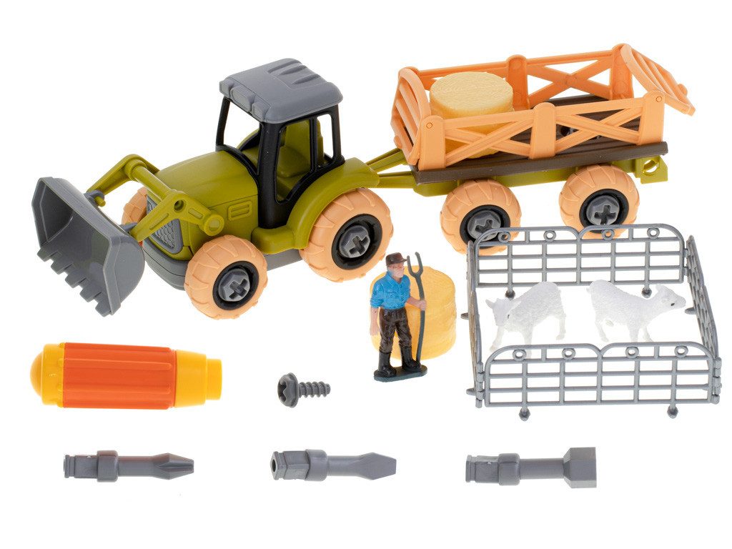 Ikonka Spielzeug-Traktor Bauernhof Traktor Abenteuer Spielset günstig online kaufen