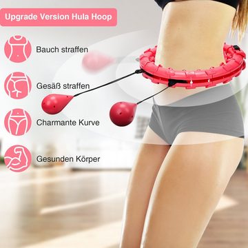 Clanmacy Hula-Hoop-Reifen 24 Teile Smart Hula Hoop Einstellbar Gewicht Verlieren Gewichtsreduktion 1.2kg