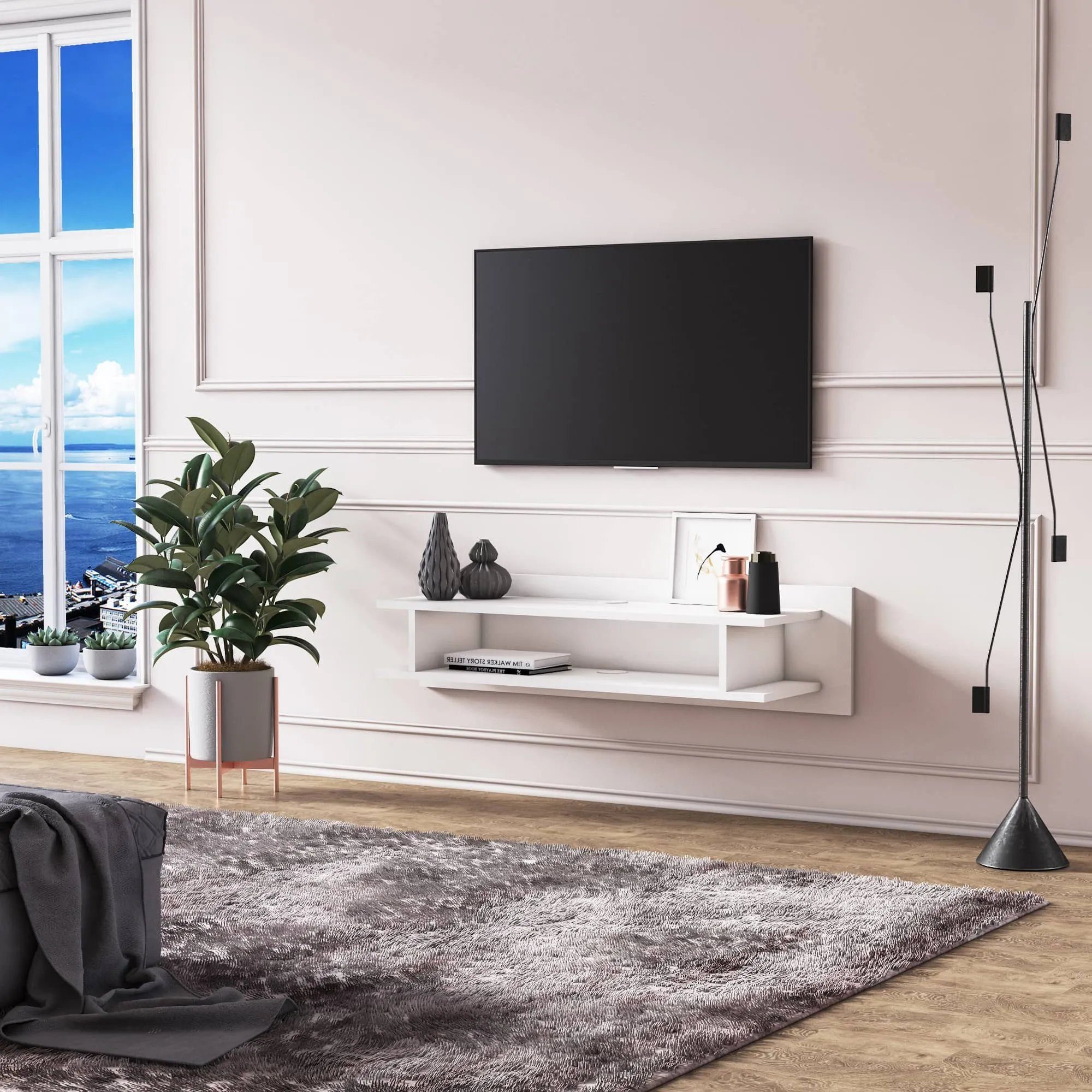 Minimadecor TV-Schrank Lucio Floating schwarz 30 cm 120 cm cm oder weiß TV-Schränke x 30 x