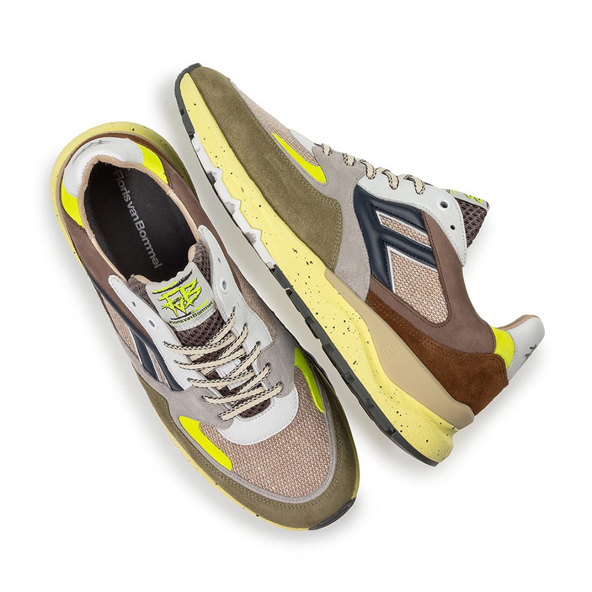 Floris van Bommel Floris van Bommel De Treener, Sneaker, Grün kombiniert, Herren Sneaker