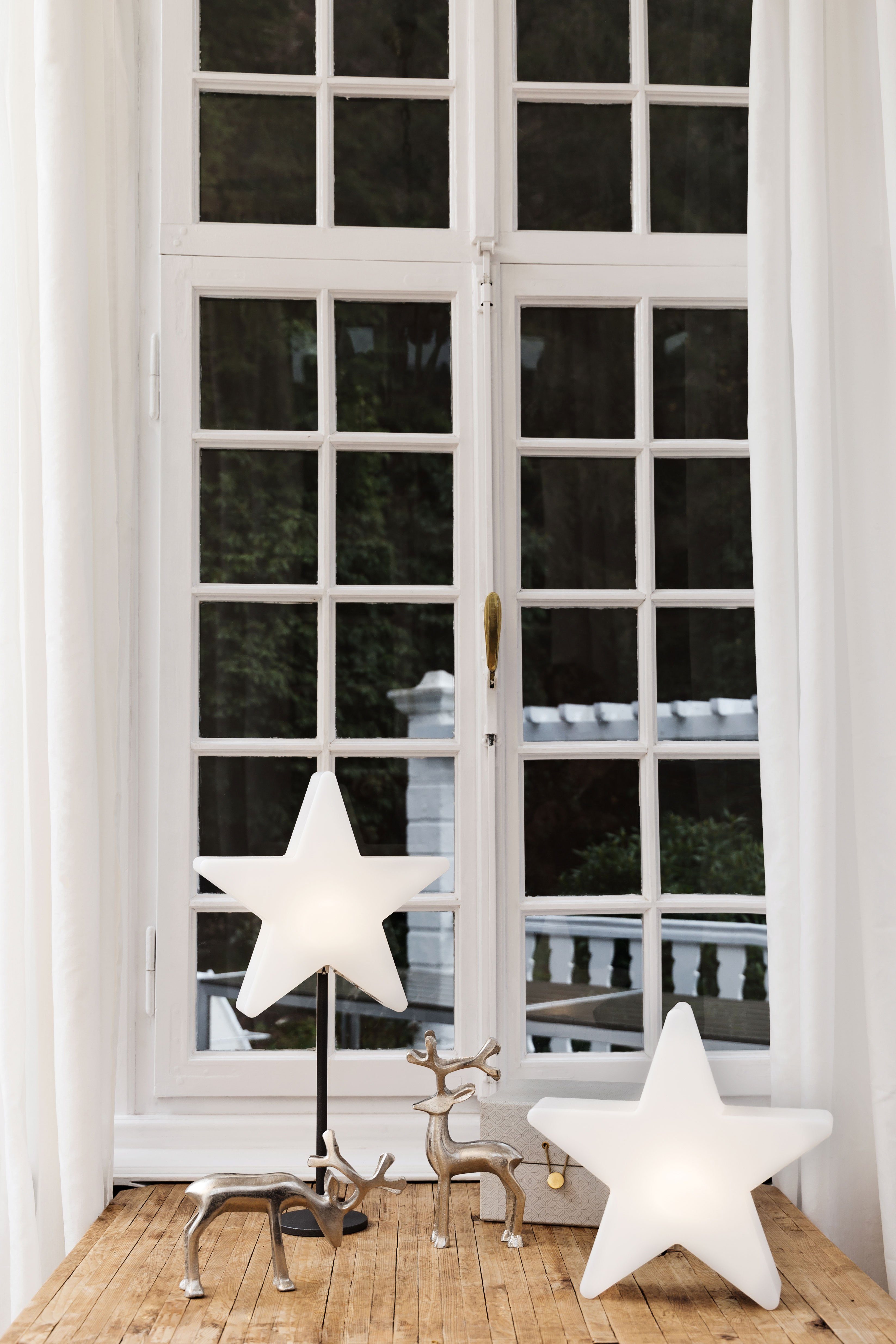 LED design Star, fest LED Outdoor 8 30 integriert, seasons und weiß cm Shining Stern für In- Window Tageslichtweiß,
