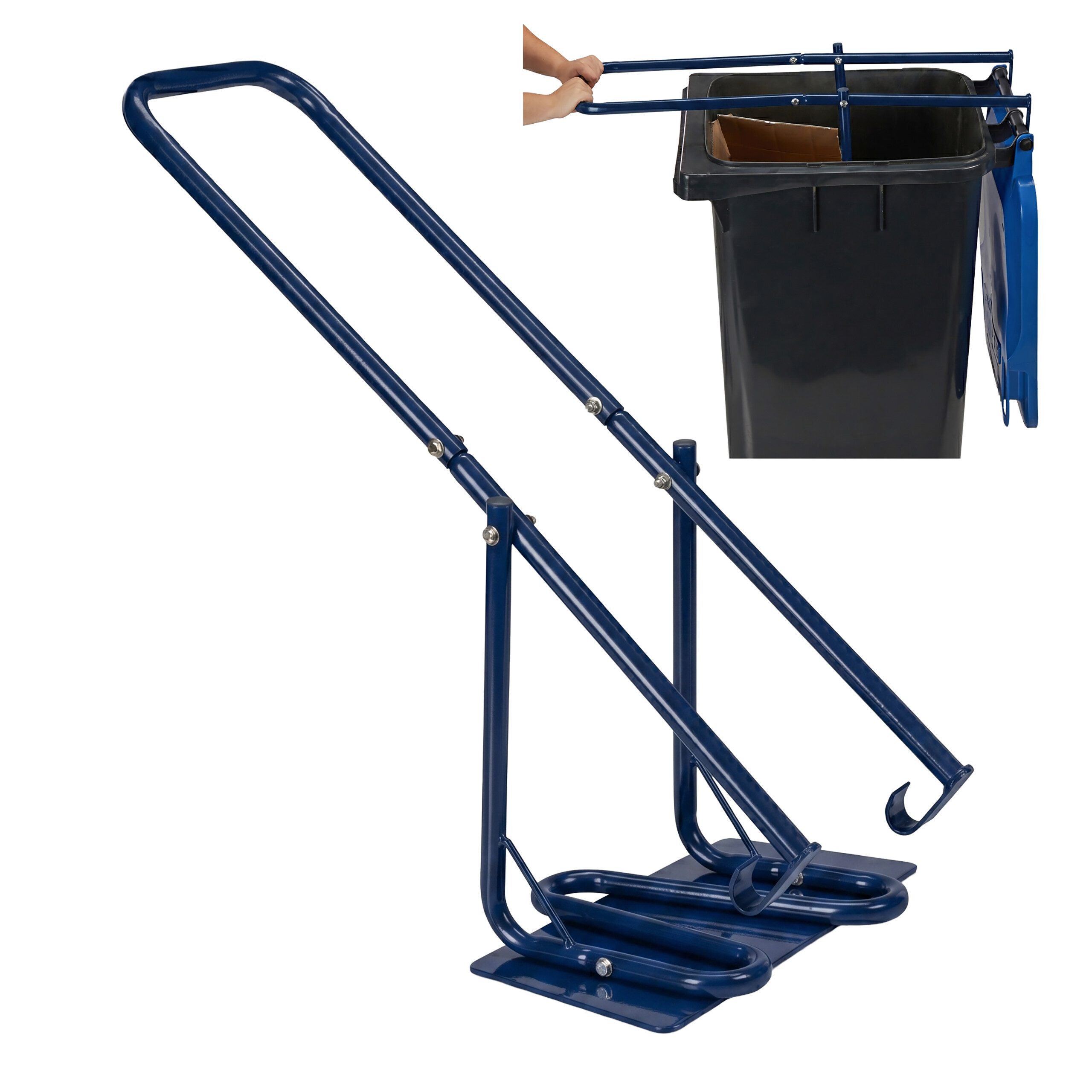 relaxdays Hausmüllpresse Müllpresse für die Mülltonne, blau