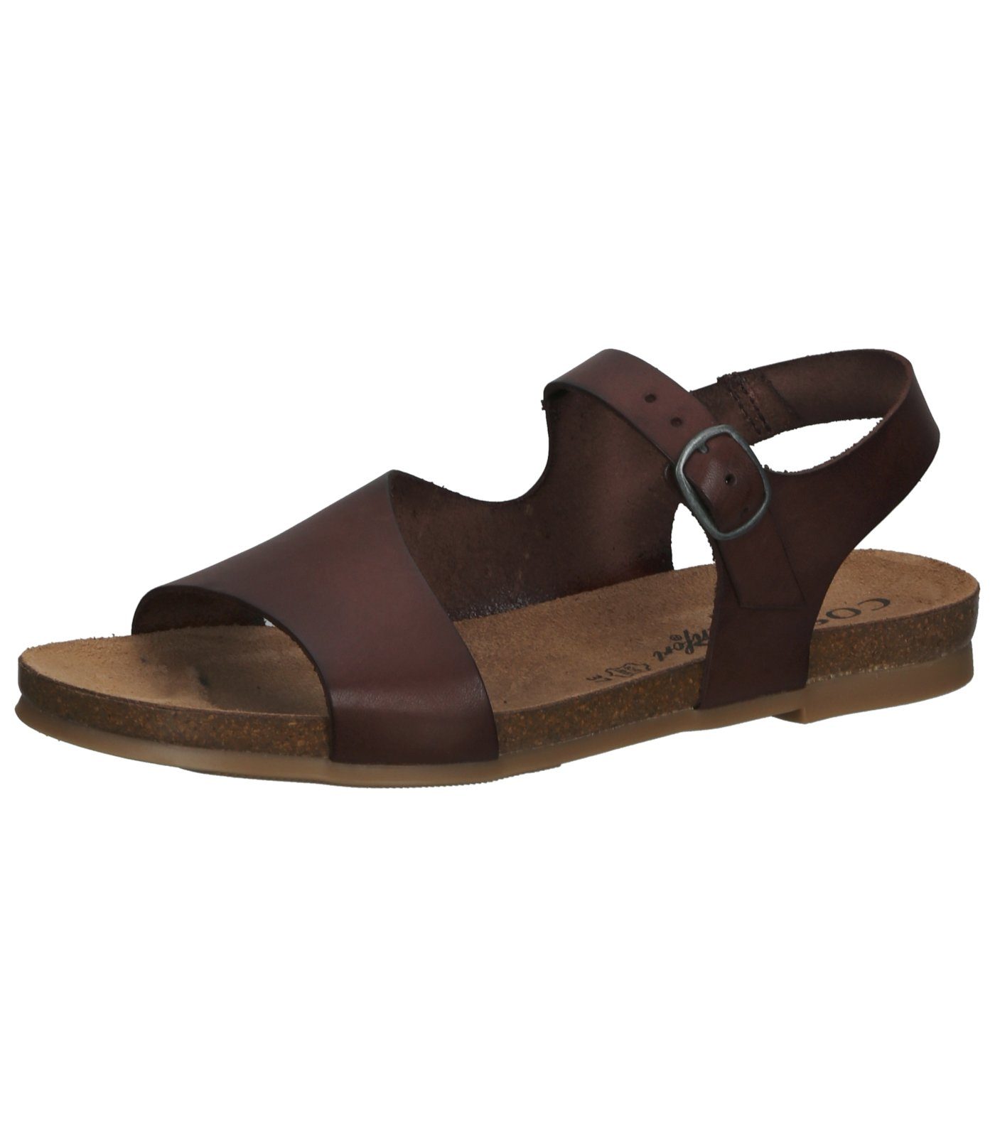 COSMOS Comfort Sandalen Leder Riemchensandalette Dunkelbraun