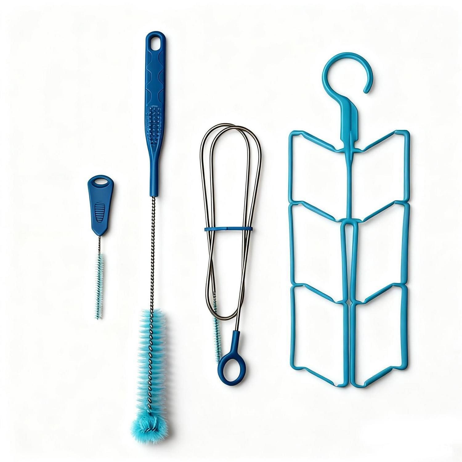 LuxusKollektion Reinigungsbürsten-Set Trinkblasen Reinigungsset 4-in-1 mit Trockengestell, (1-tlg)