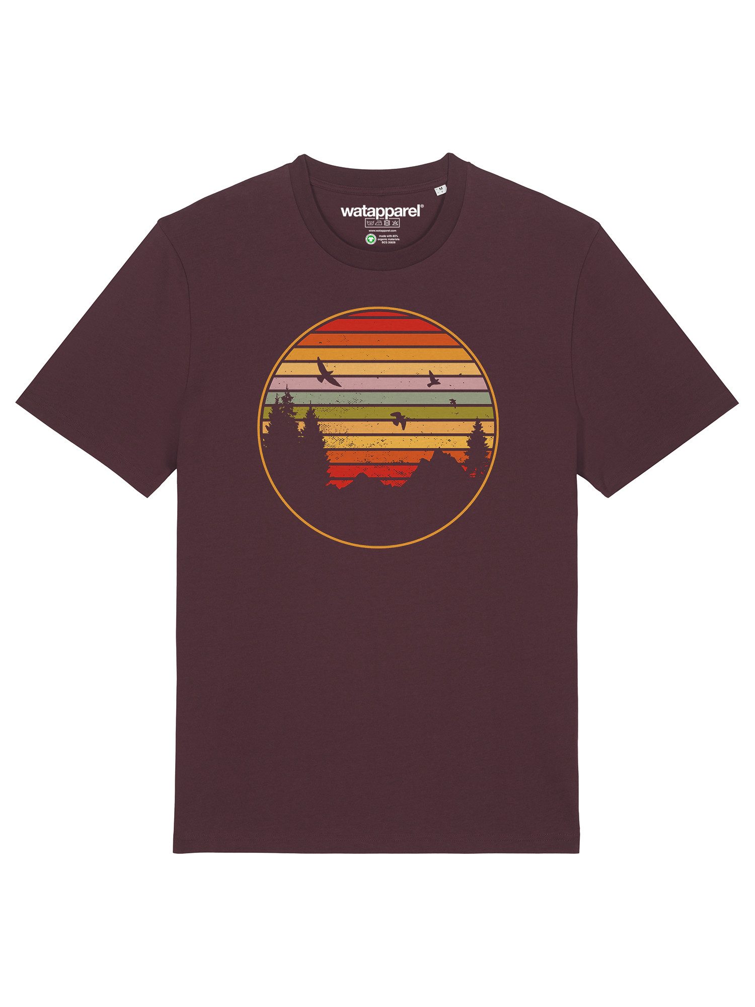wat? Apparel T-Shirt Sunset Berge & Tannen