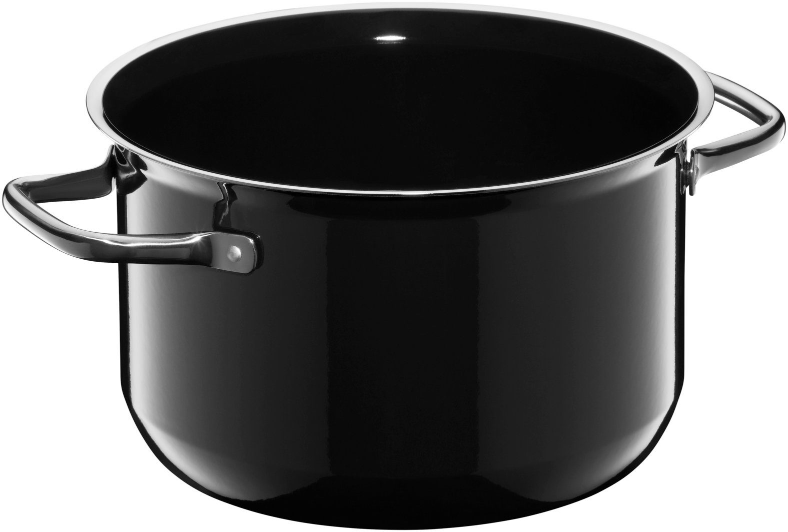 WMF Fleischtopf Fusiontec Compact Kochtopf mit Glasdeckel, 22 cm, Black, Fusiontec (1-tlg), Made in Germany, backofengeeignet, wärmereduzierende Griffe