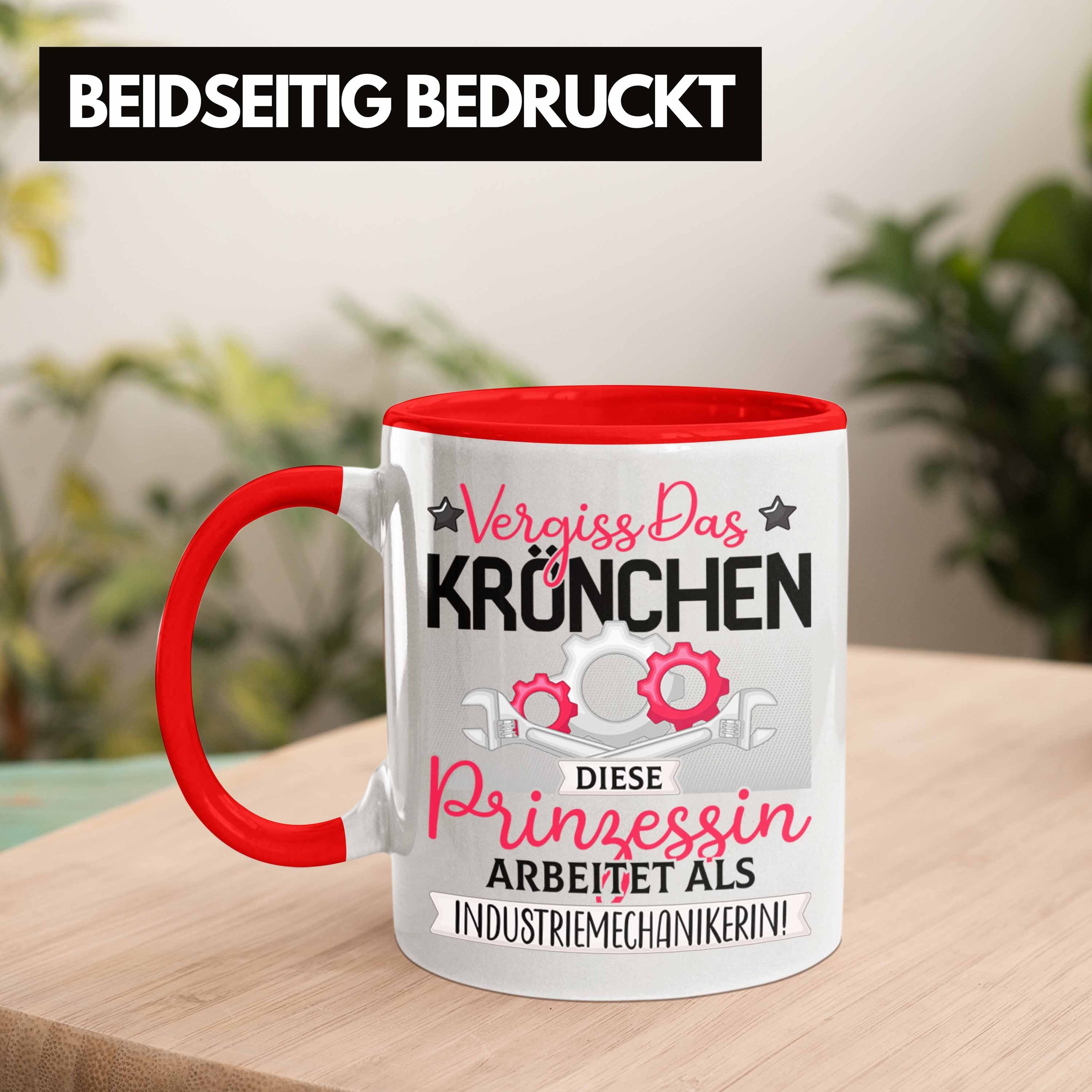 Trendation Tasse Industriemechanikerin Frauen Tasse Vergiss Das Rot Geschenk Spruch Kröchen