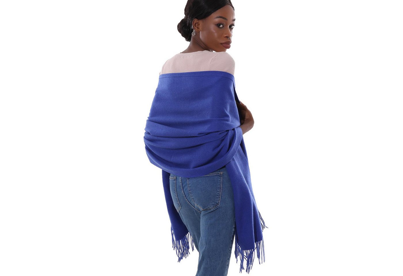 Cachito Modeschal Damen Schultertuch Abendkleid festlich Schal, mit quasten/fransen, Tücher für abendkleid Stola Scarf Winterschal