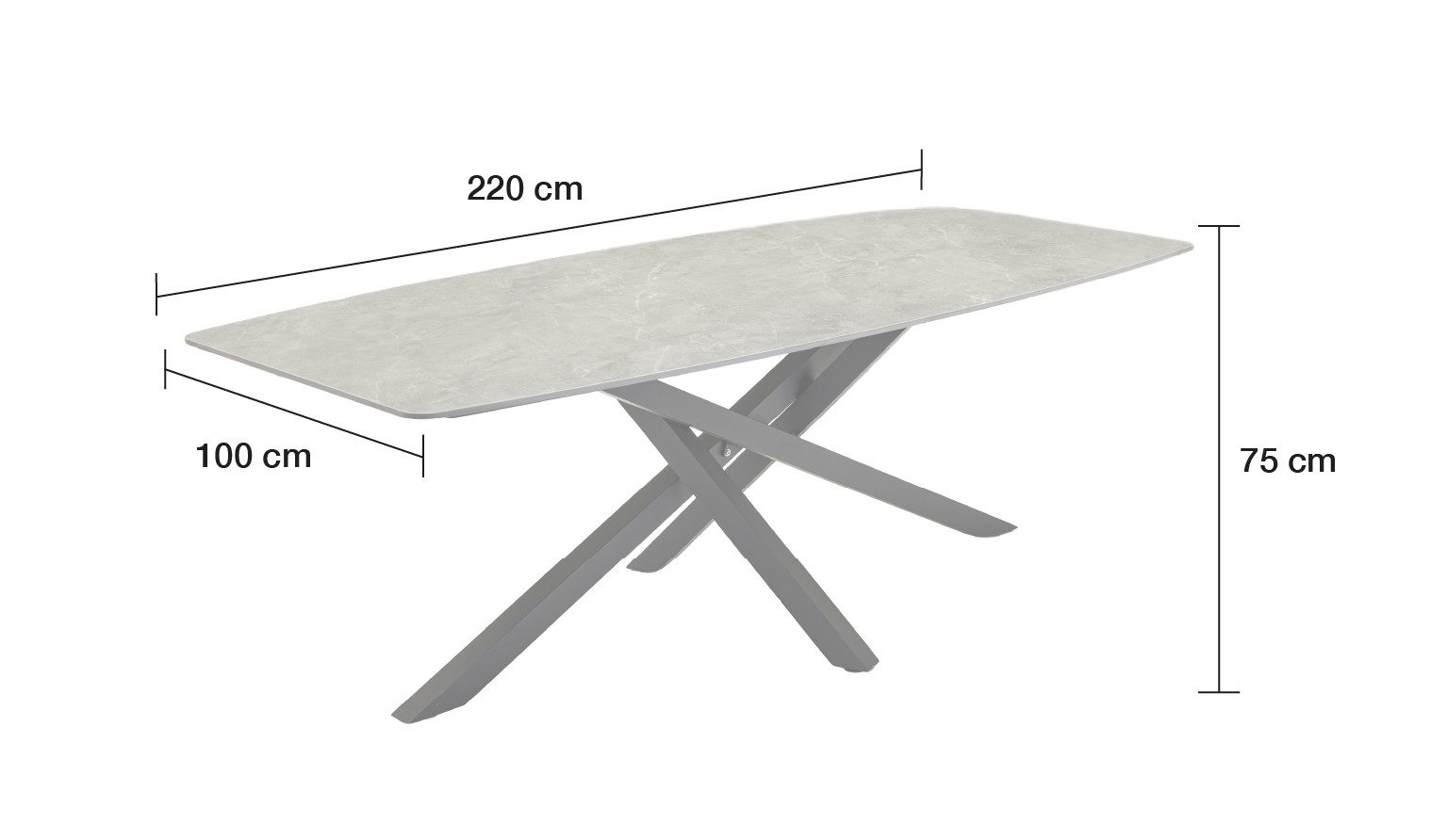 LC Garden Gartentisch Gartentisch »Como« Outdoortisch Sintered Stone Tischplatte
