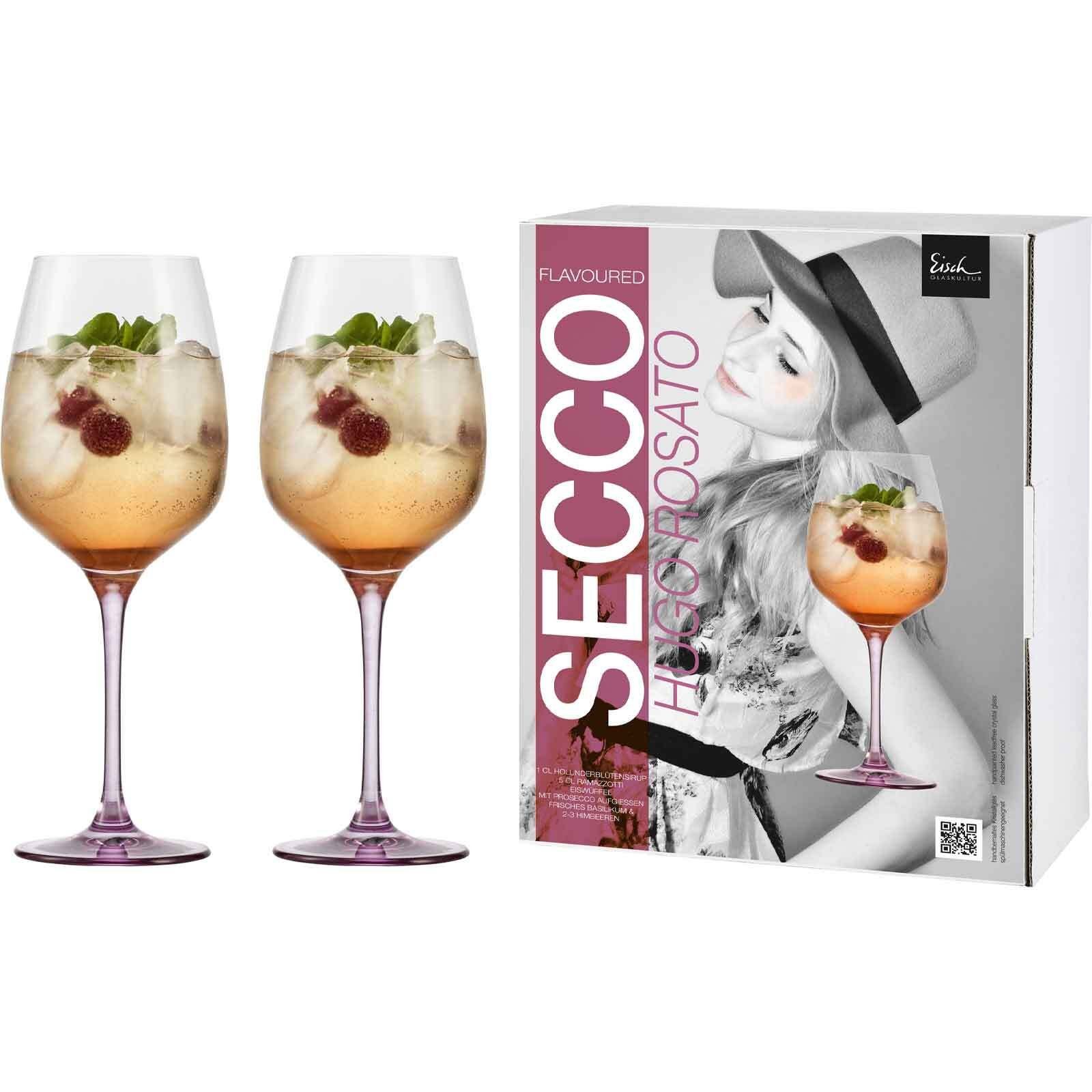 Eisch Cocktailglas Secco Flavoured Hugo Rosato Gläser 710 ml 2er Set, Glas