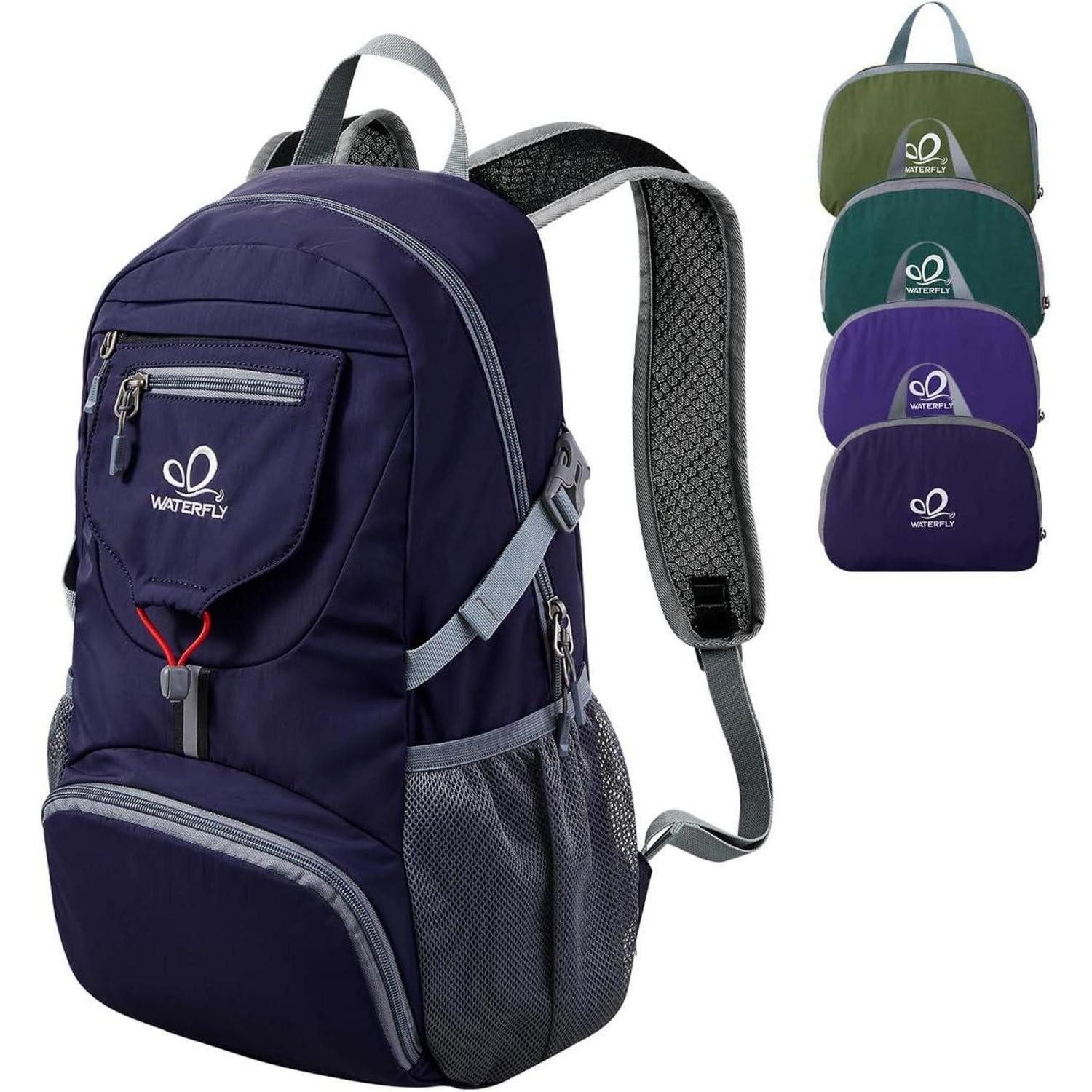 LuxusKollektion Tagesrucksack Rucksack Ultraleicht Faltbar 20L Tagesrucksack Herren Damen Blau-lila